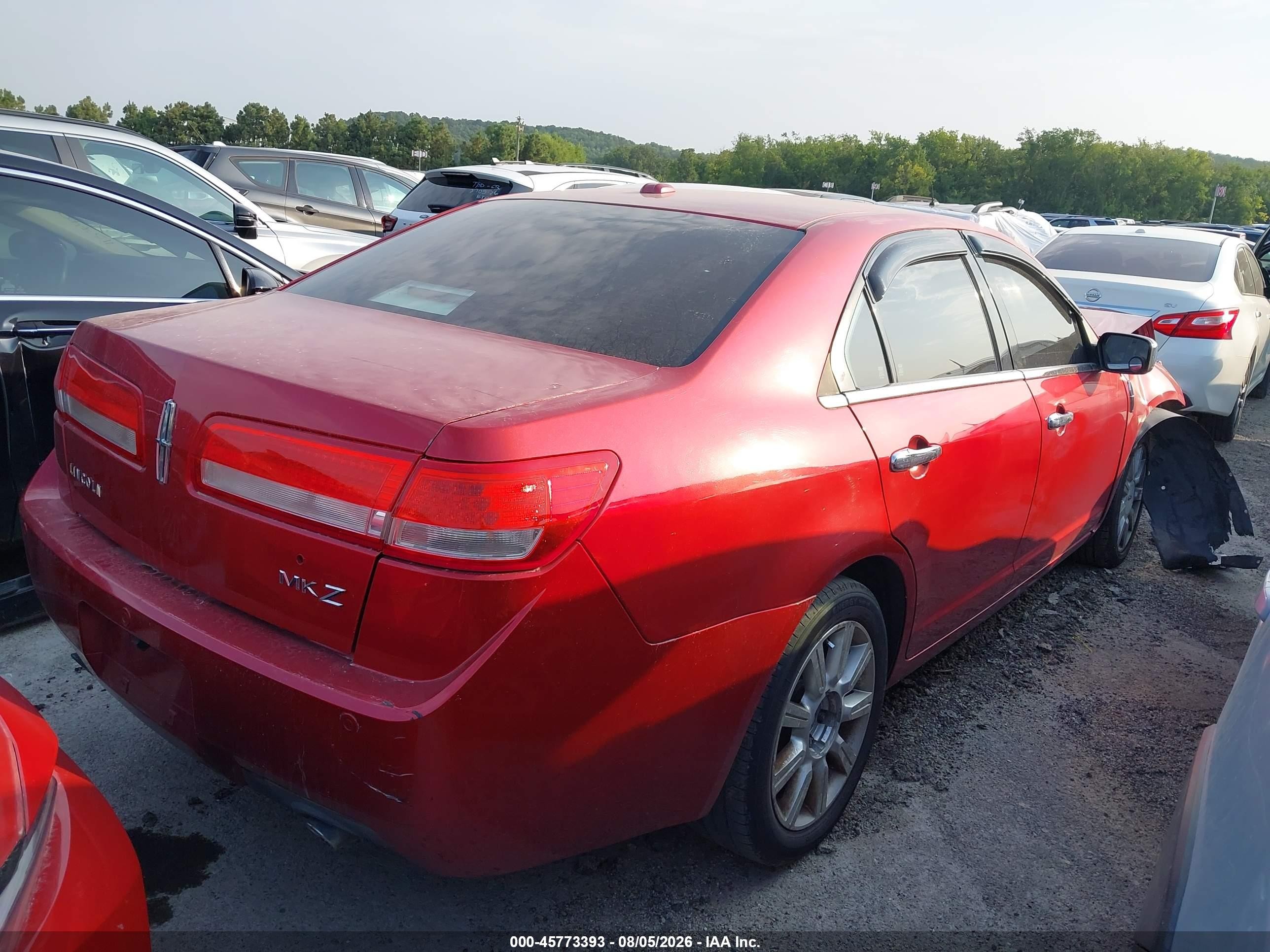 2010 Lincoln Mkz Red vin: 3LNHL2GC2AR657885