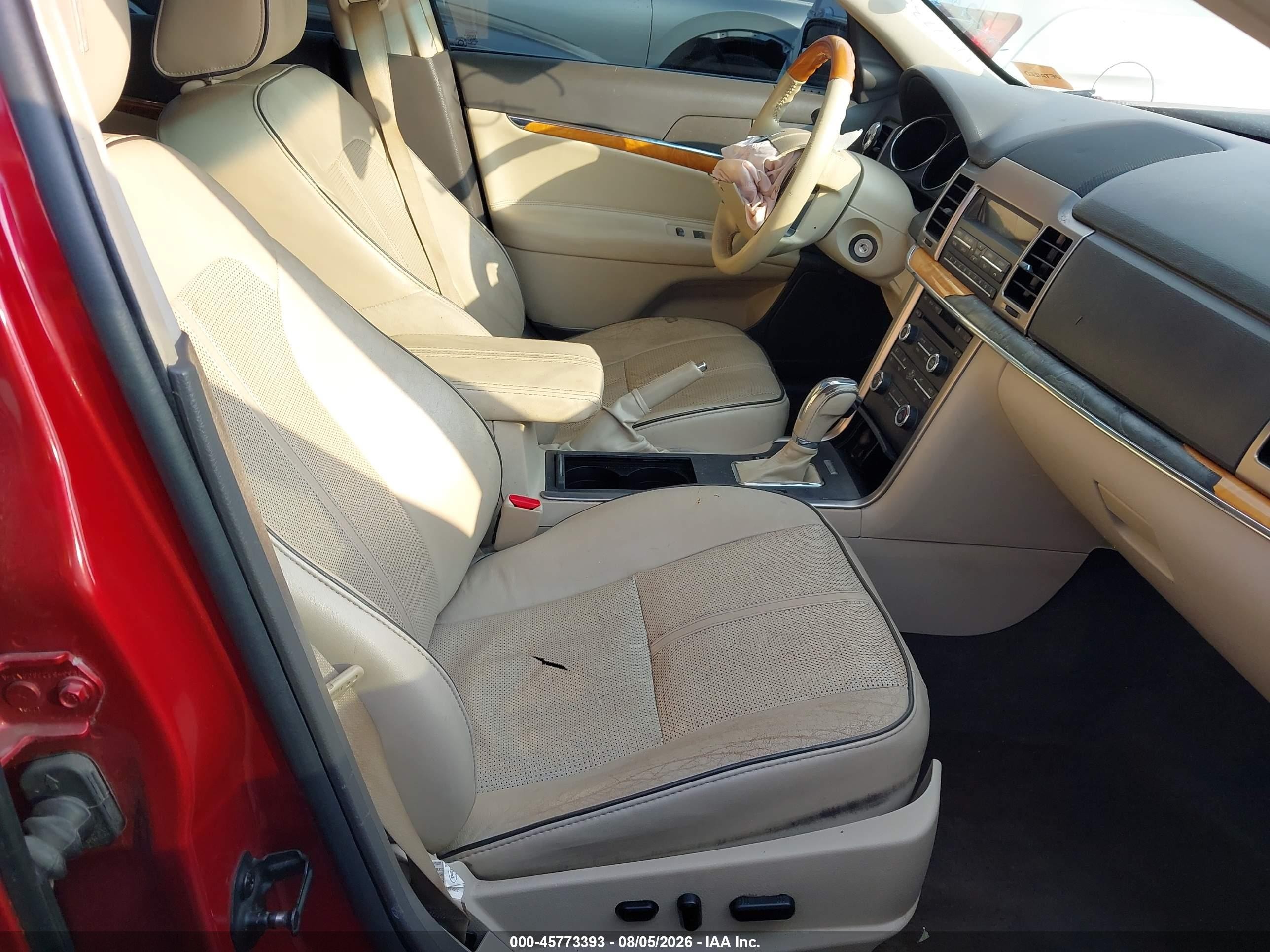 2010 Lincoln Mkz Red vin: 3LNHL2GC2AR657885