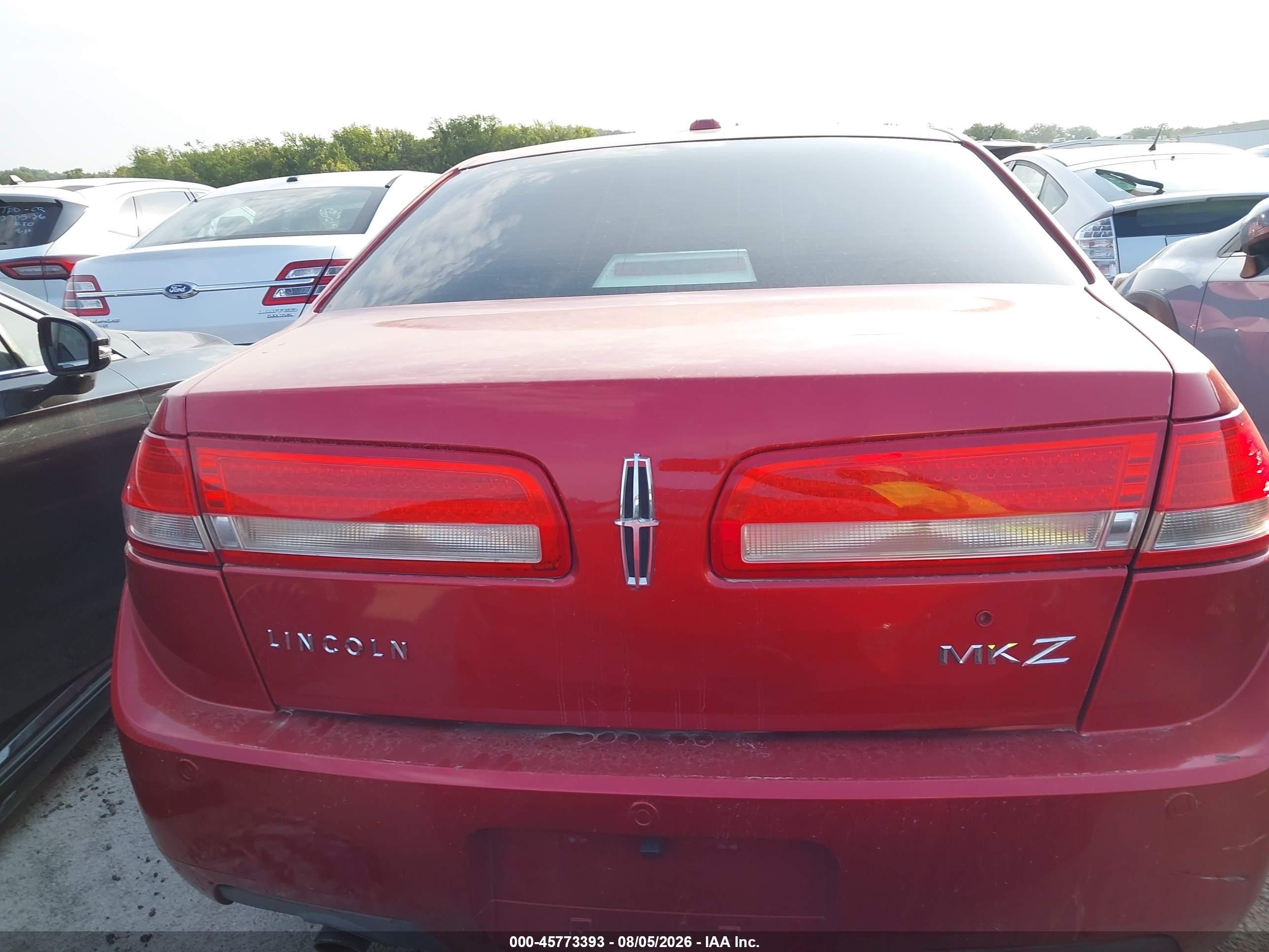 2010 Lincoln Mkz Red vin: 3LNHL2GC2AR657885
