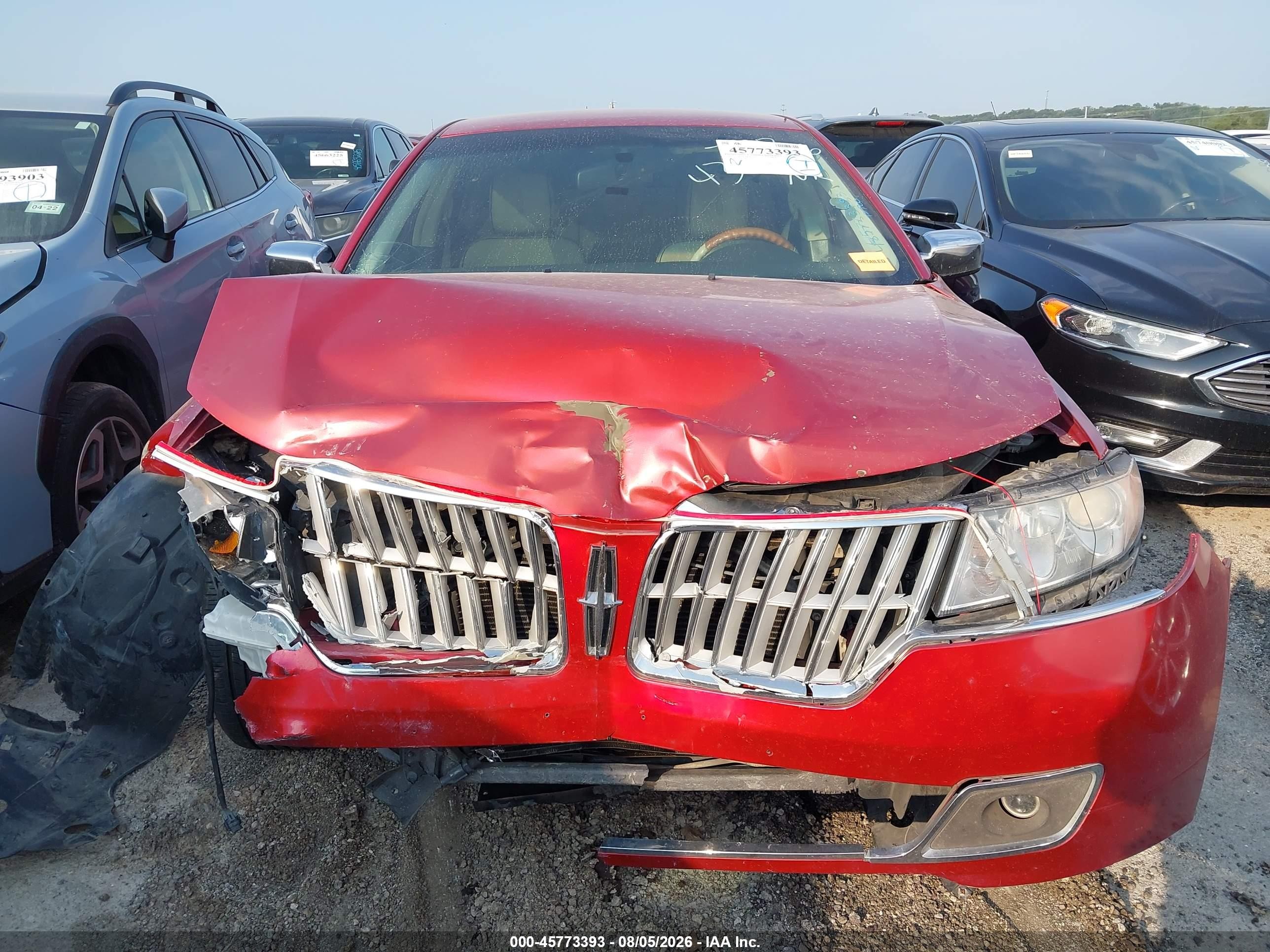 2010 Lincoln Mkz Red vin: 3LNHL2GC2AR657885