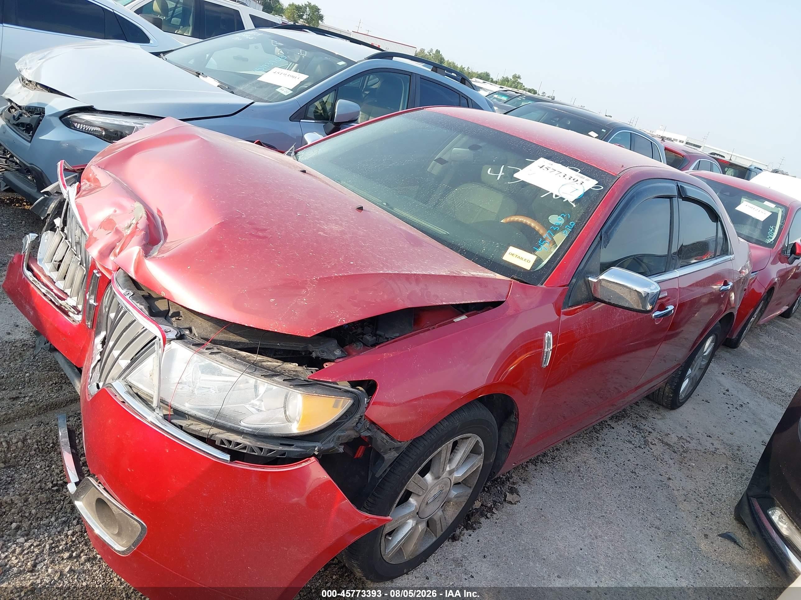2010 Lincoln Mkz Red vin: 3LNHL2GC2AR657885