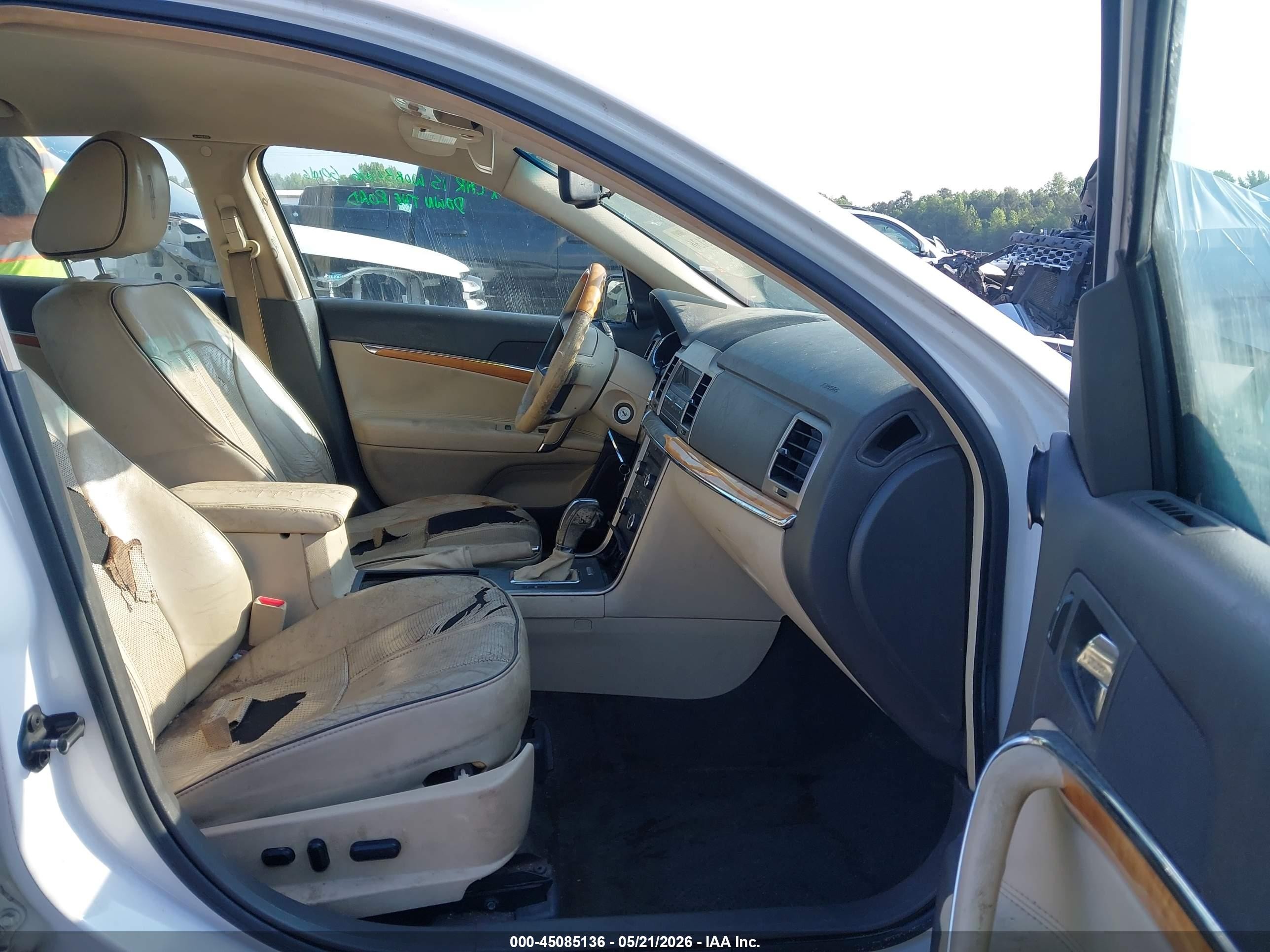 2010 Lincoln Mkz White vin: 3LNHL2GC3AR634714