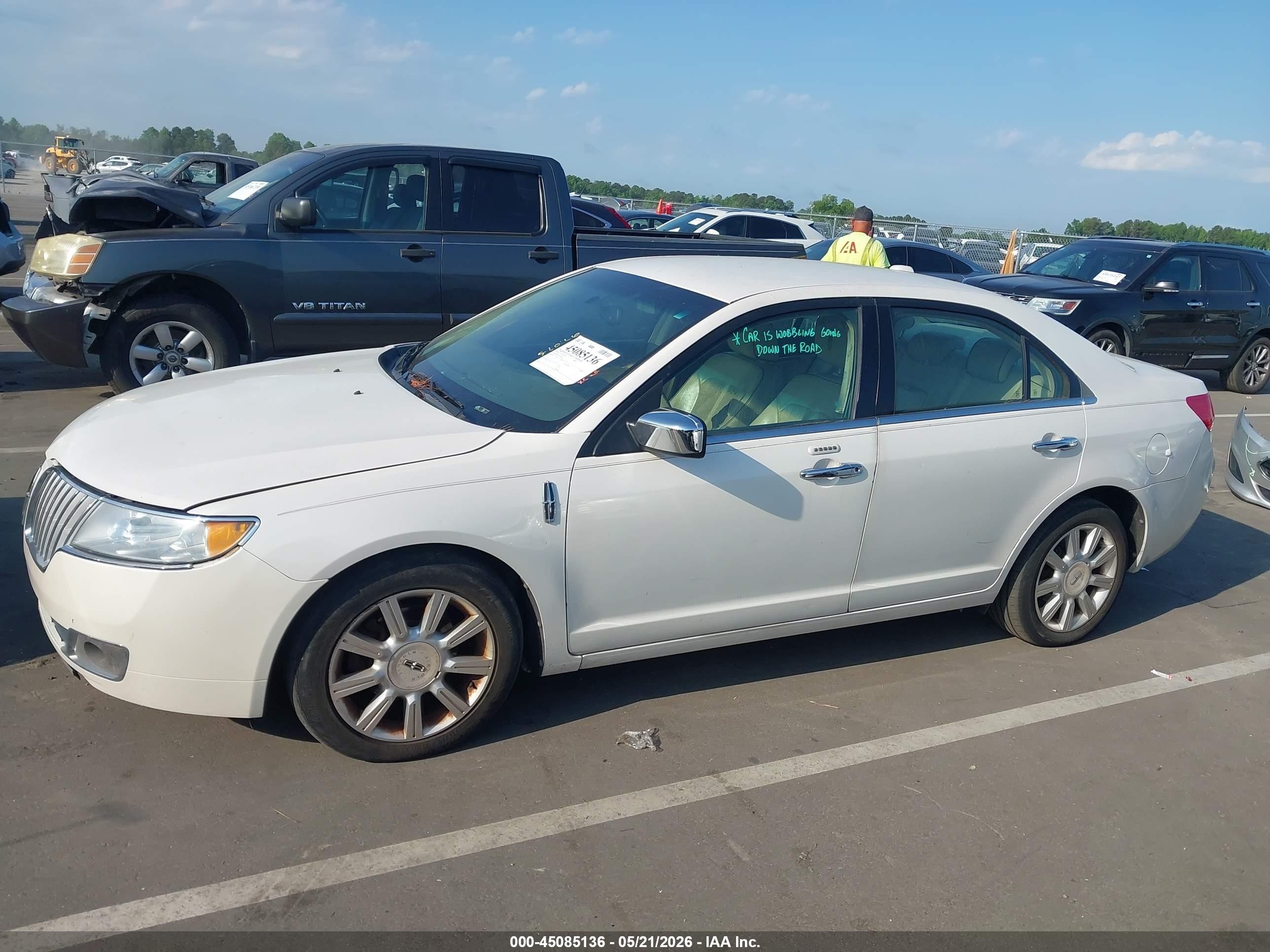 2010 Lincoln Mkz White vin: 3LNHL2GC3AR634714