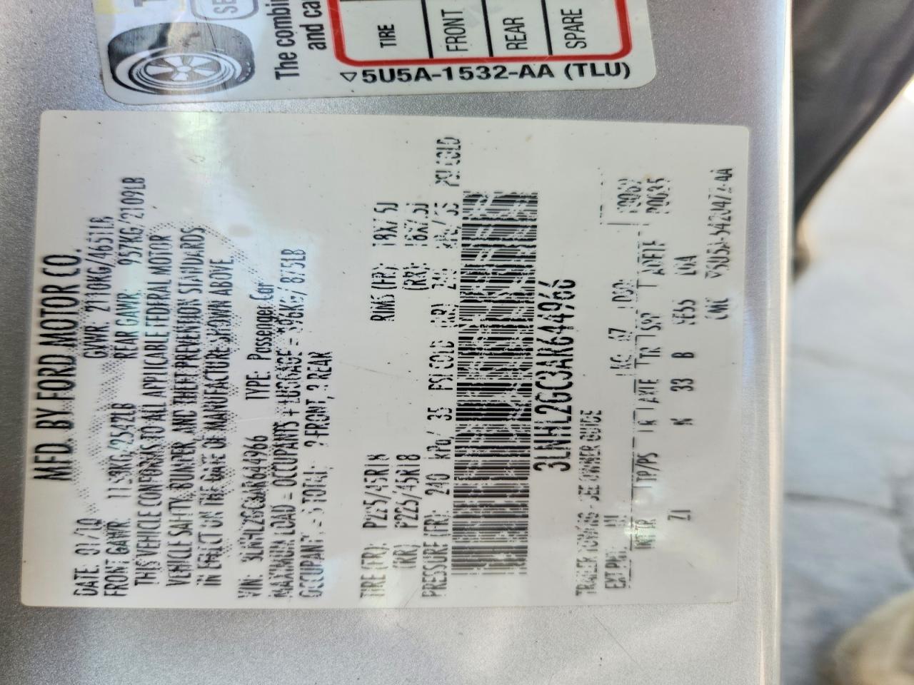 2010 Lincoln Mkz Silver vin: 3LNHL2GC3AR644966