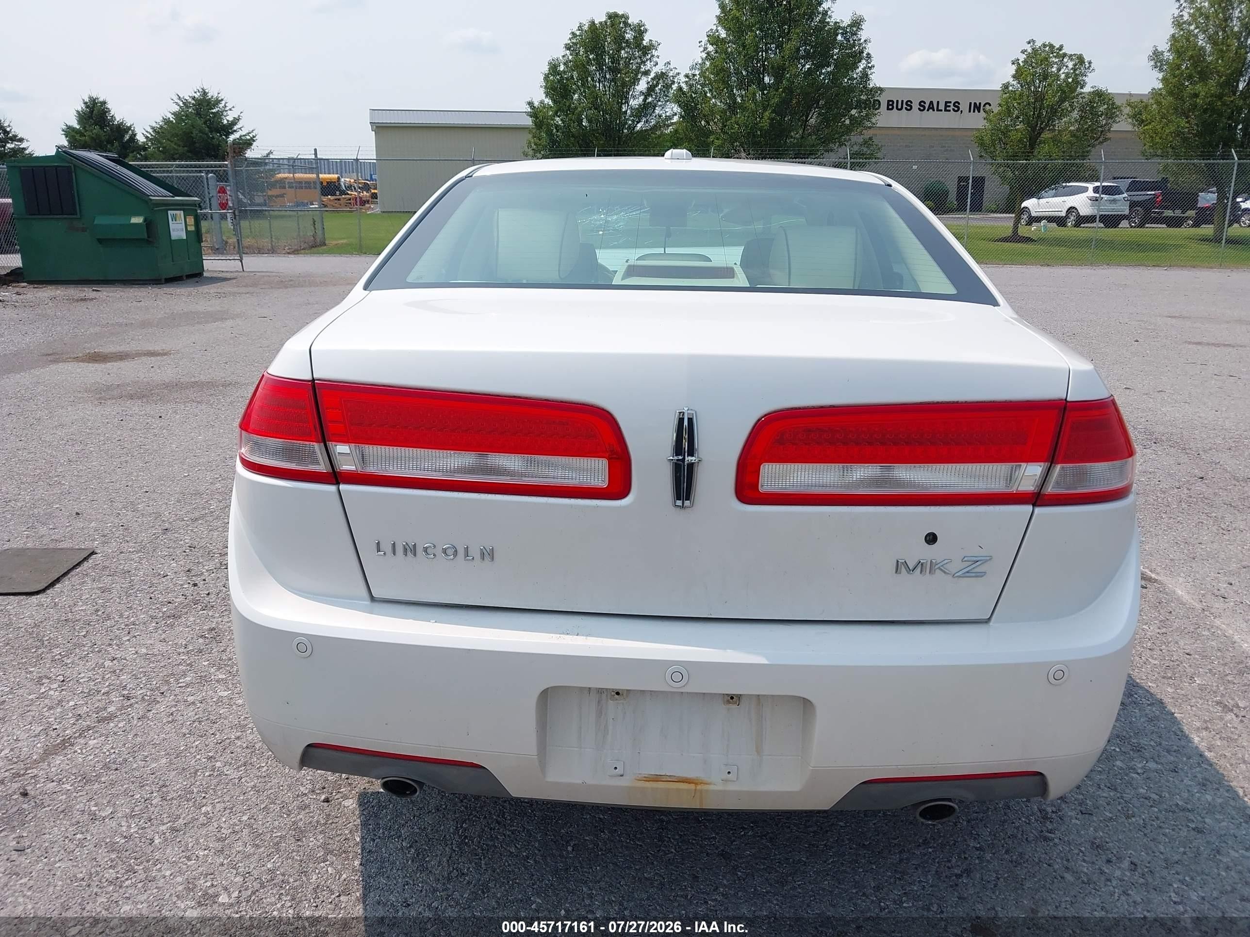 2012 Lincoln Mkz   White vin: 3LNHL2GC3CR811166