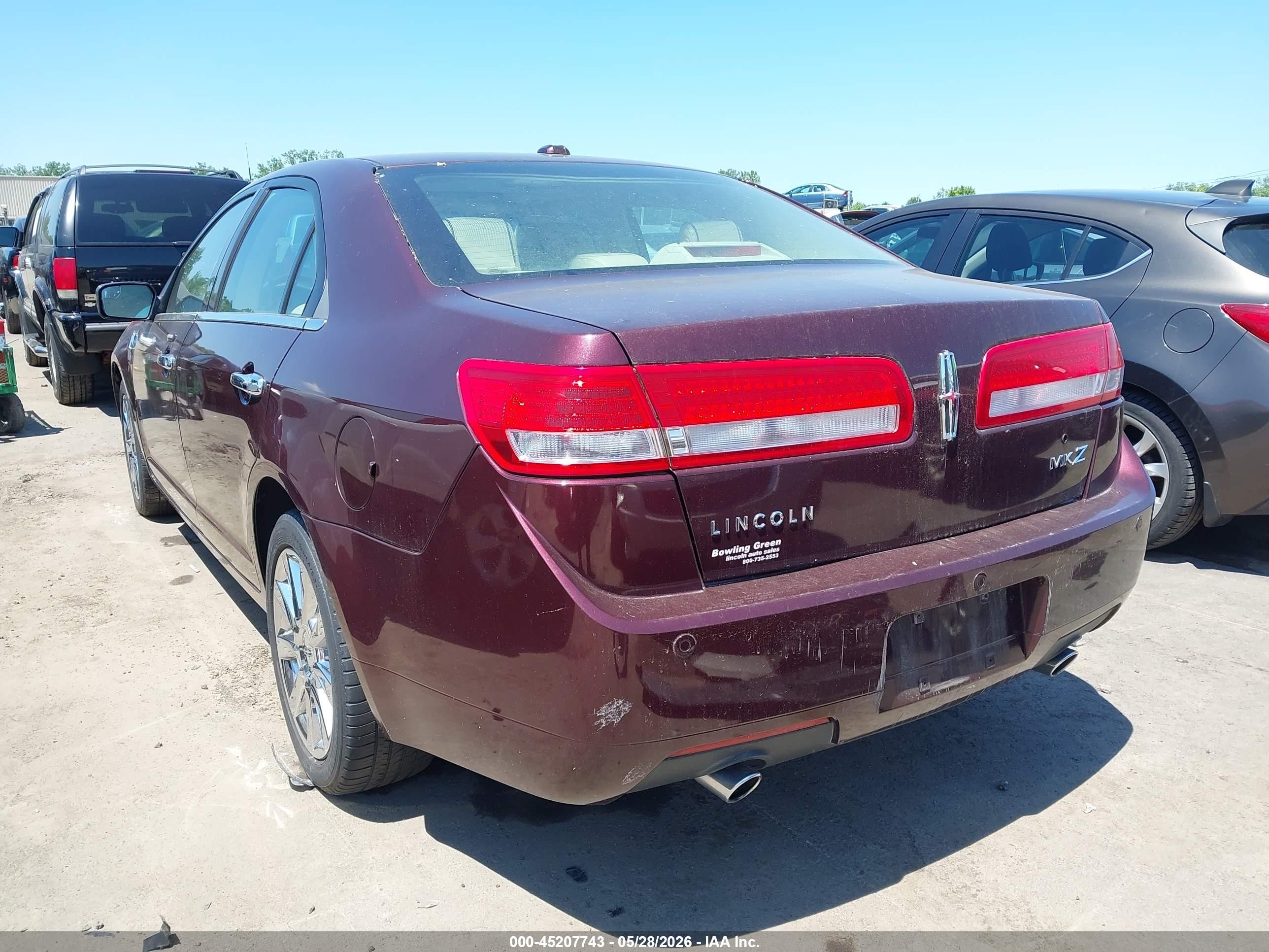 2012 Lincoln Mkz   Burgundy vin: 3LNHL2GC6CR832688