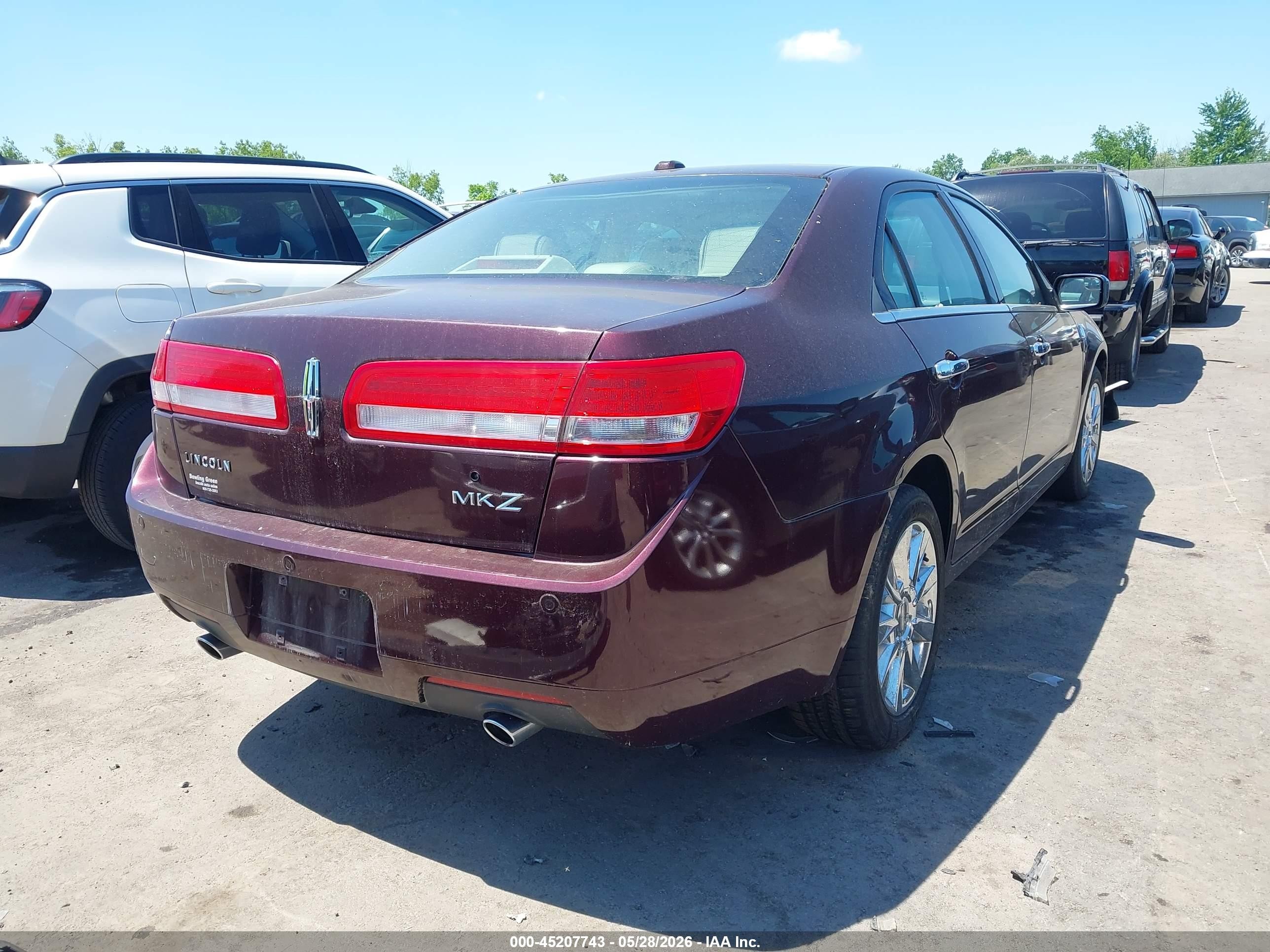2012 Lincoln Mkz   Burgundy vin: 3LNHL2GC6CR832688