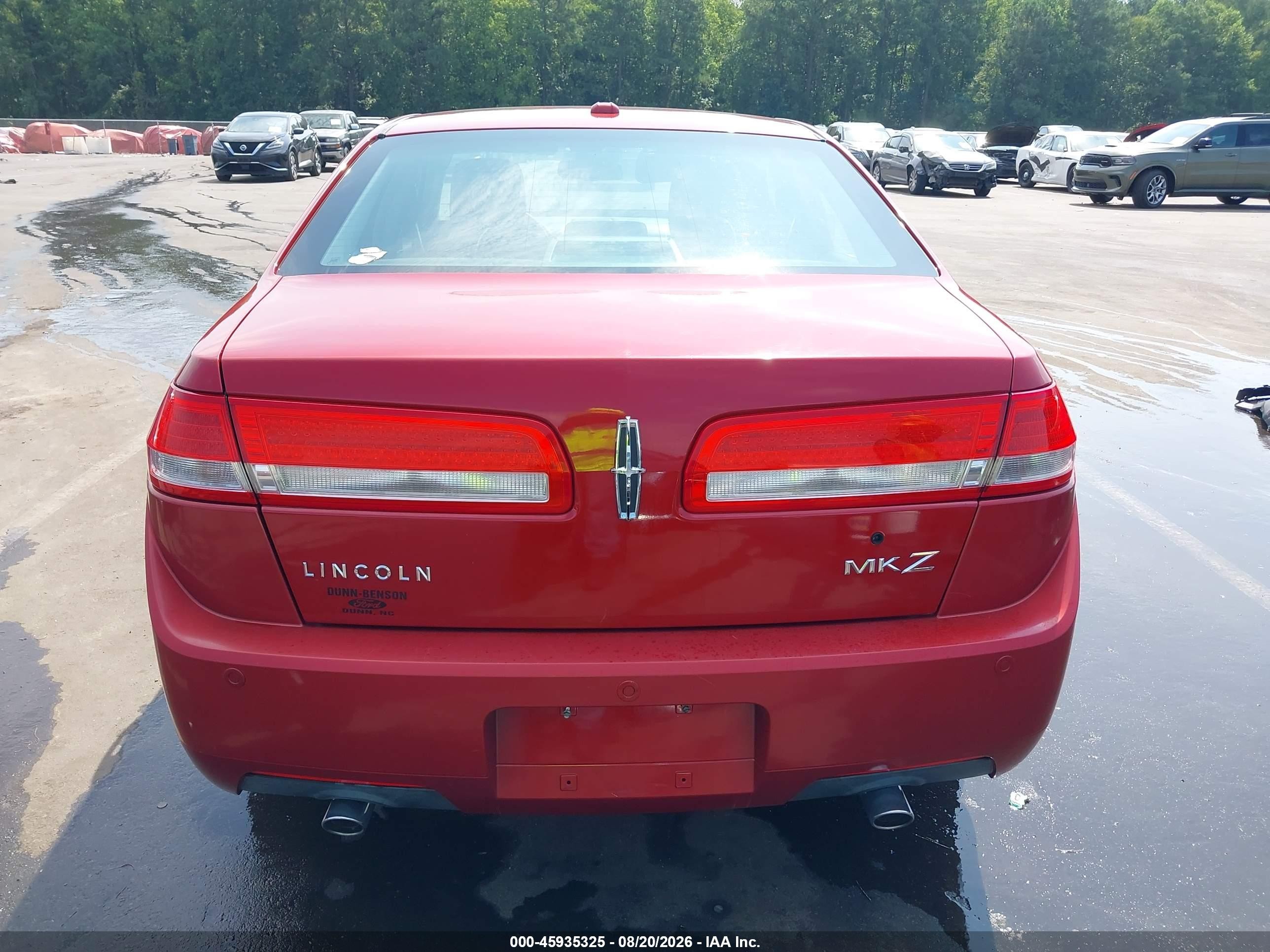 2010 Lincoln Mkz   Red vin: 3LNHL2GC8AR602664