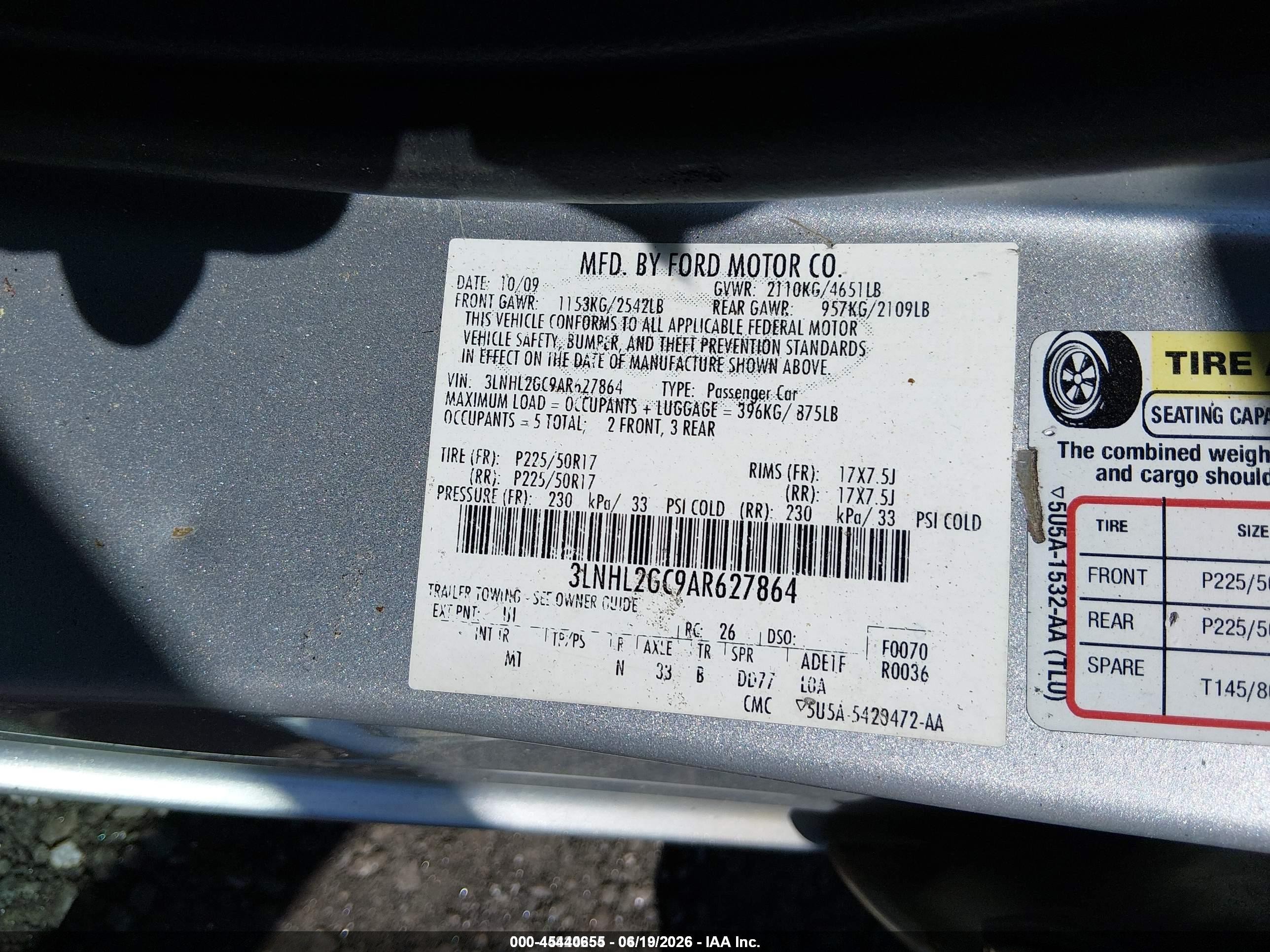2010 Lincoln Mkz   Silver vin: 3LNHL2GC9AR627864
