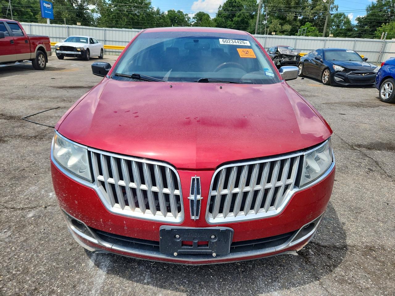 2010 Lincoln Mkz Red vin: 3LNHL2GC9AR640887