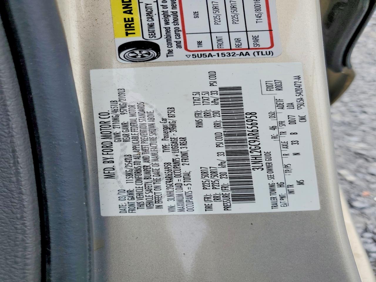2010 Lincoln Mkz Серебряный vin: 3LNHL2GC9AR656958