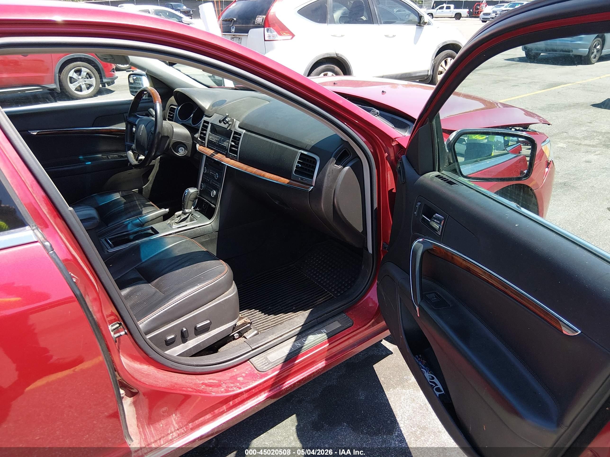 2012 Lincoln Mkz Red vin: 3LNHL2GC9CR827145