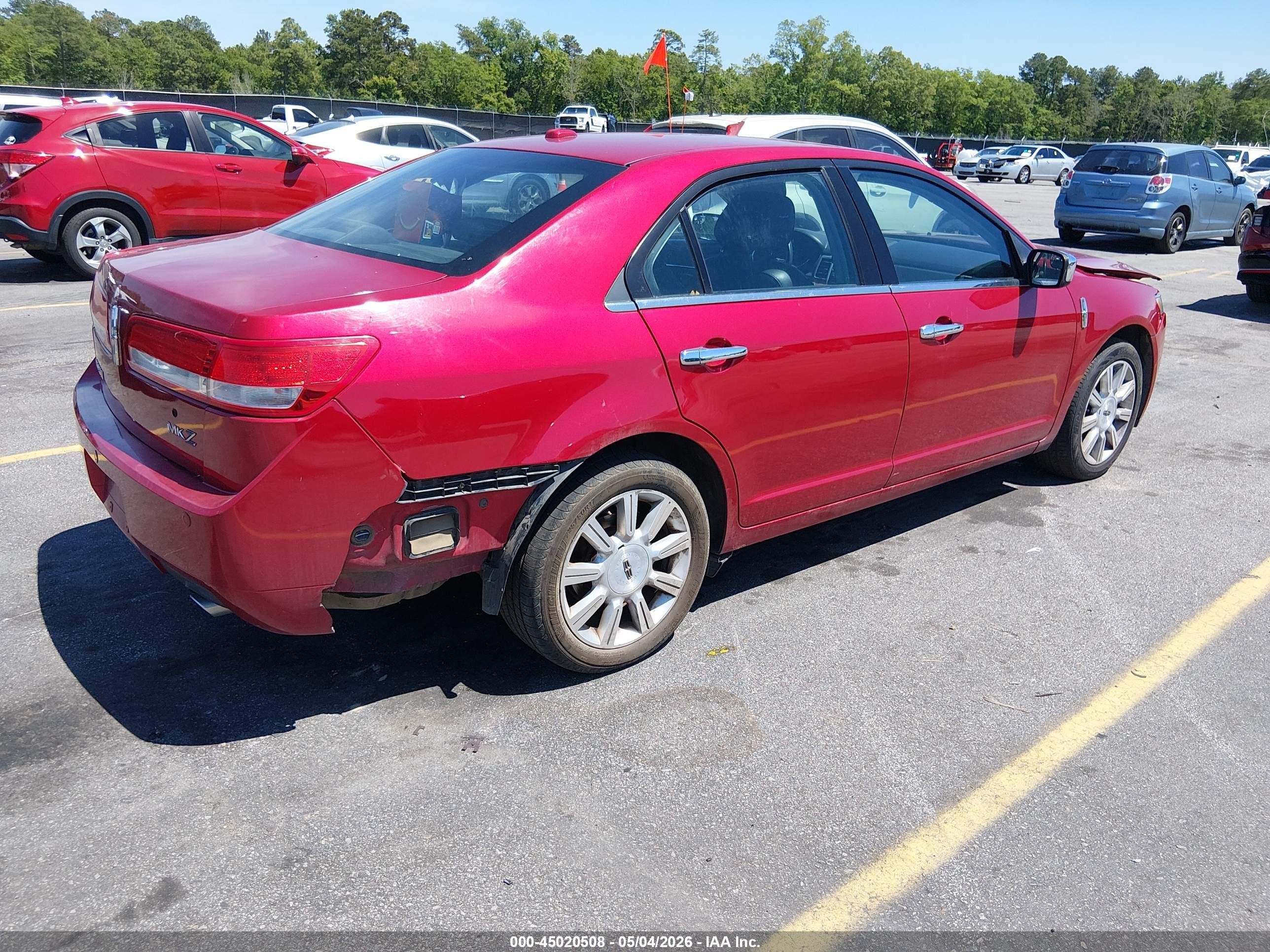 2012 Lincoln Mkz Red vin: 3LNHL2GC9CR827145