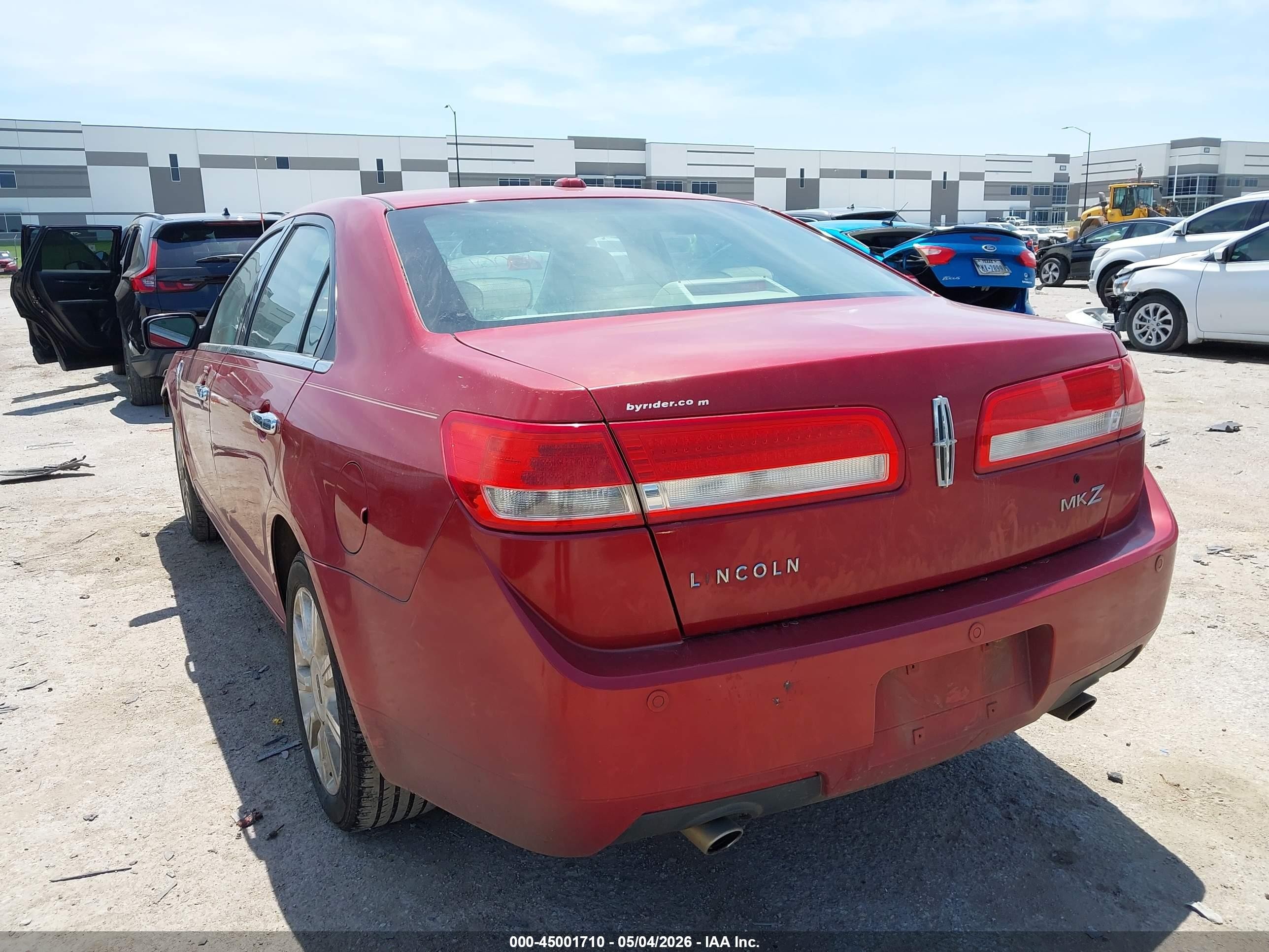 2010 Lincoln Mkz   Red vin: 3LNHL2GCXAR614055