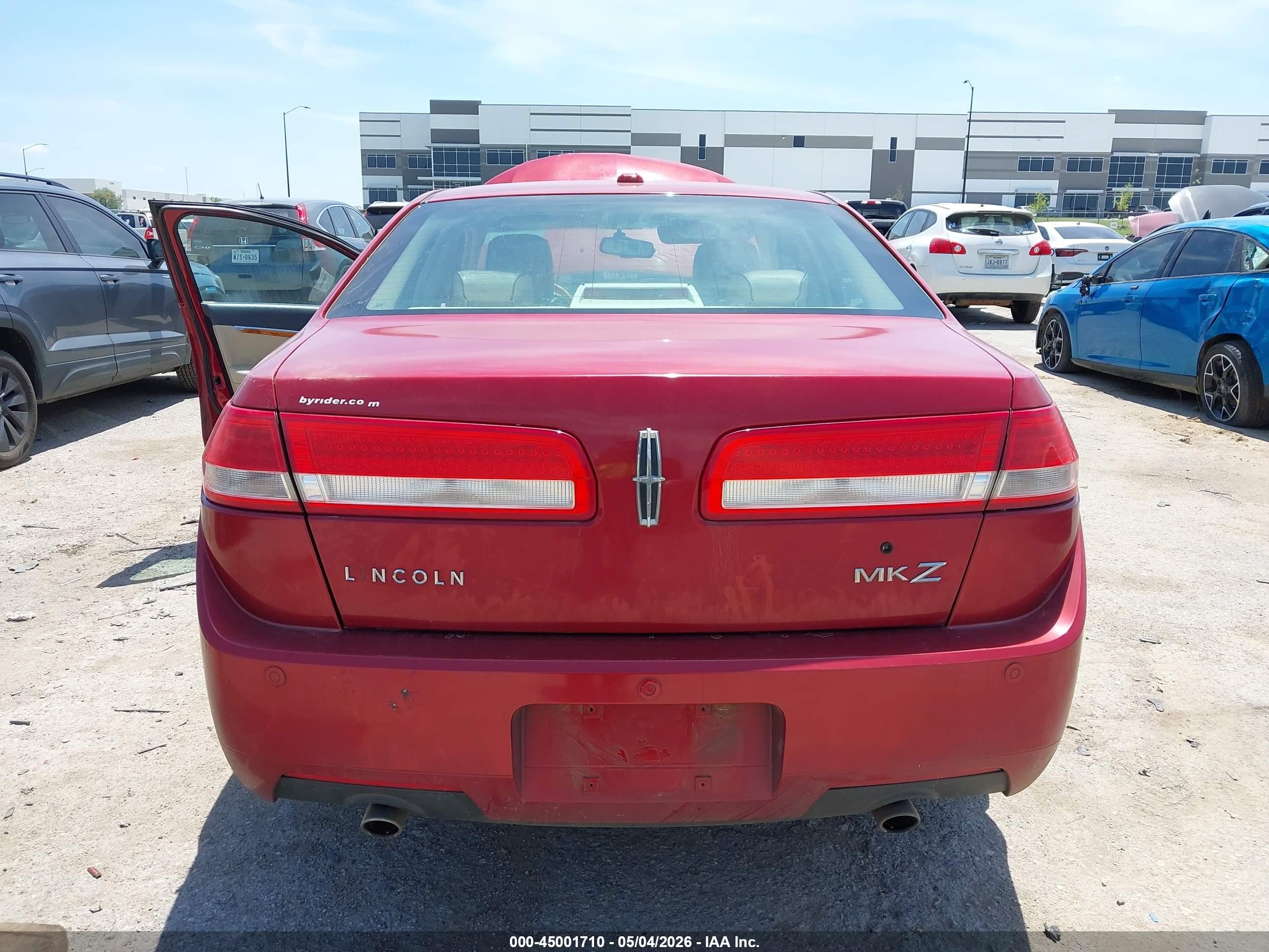 2010 Lincoln Mkz   Red vin: 3LNHL2GCXAR614055