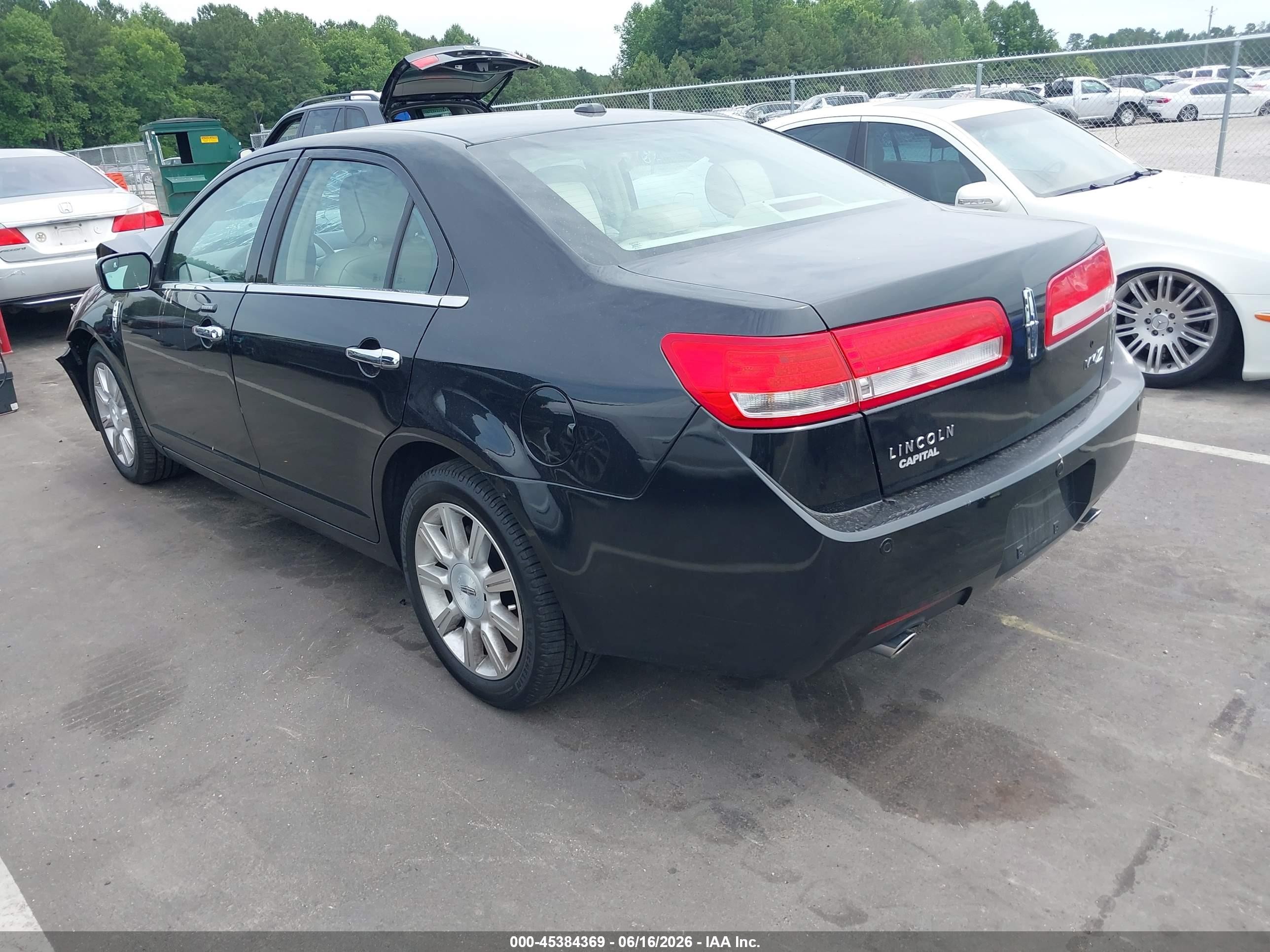 2012 Lincoln Mkz   Черный vin: 3LNHL2GCXCR812251