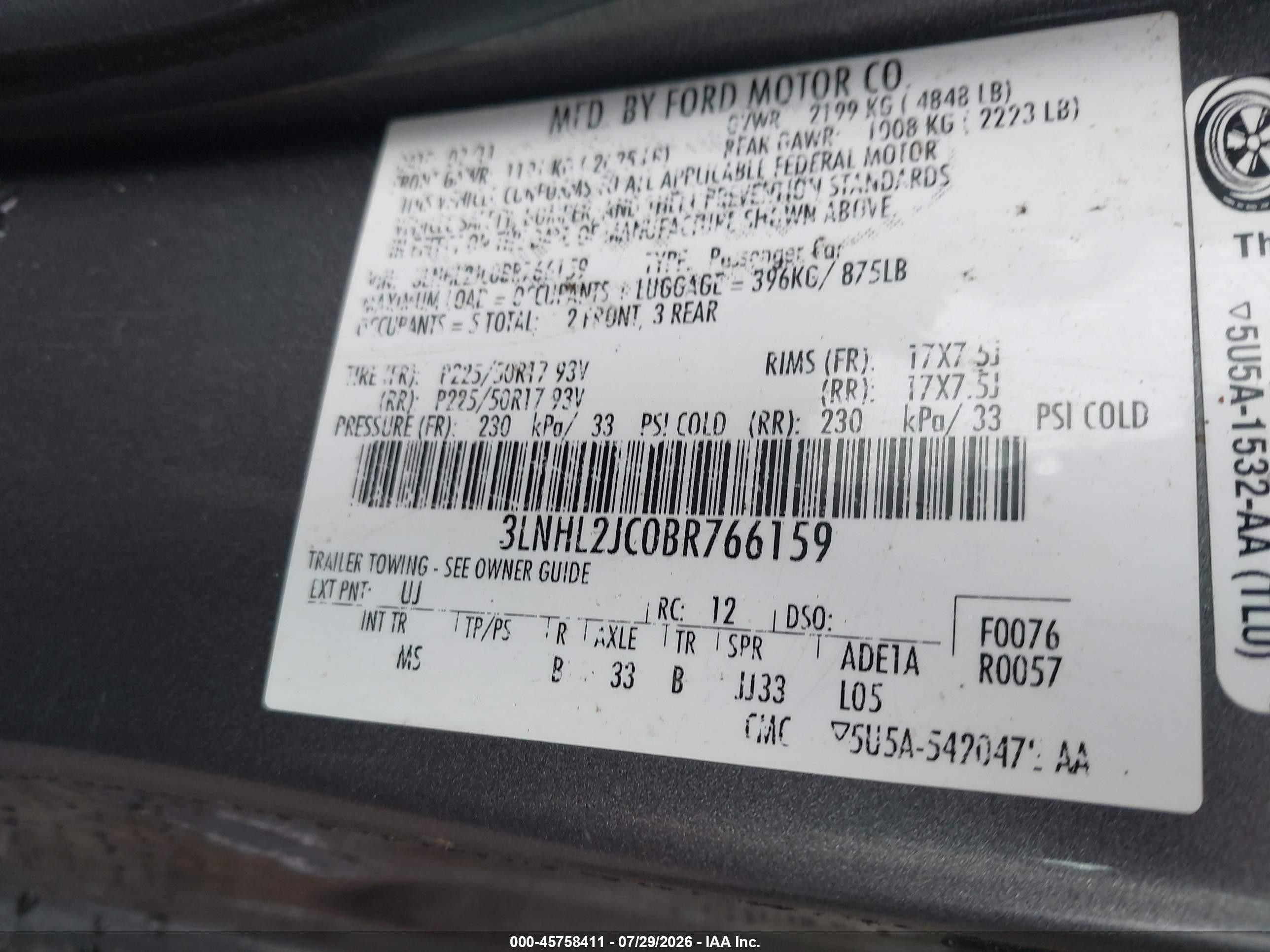 2011 Lincoln Mkz   Gray vin: 3LNHL2JC0BR766159