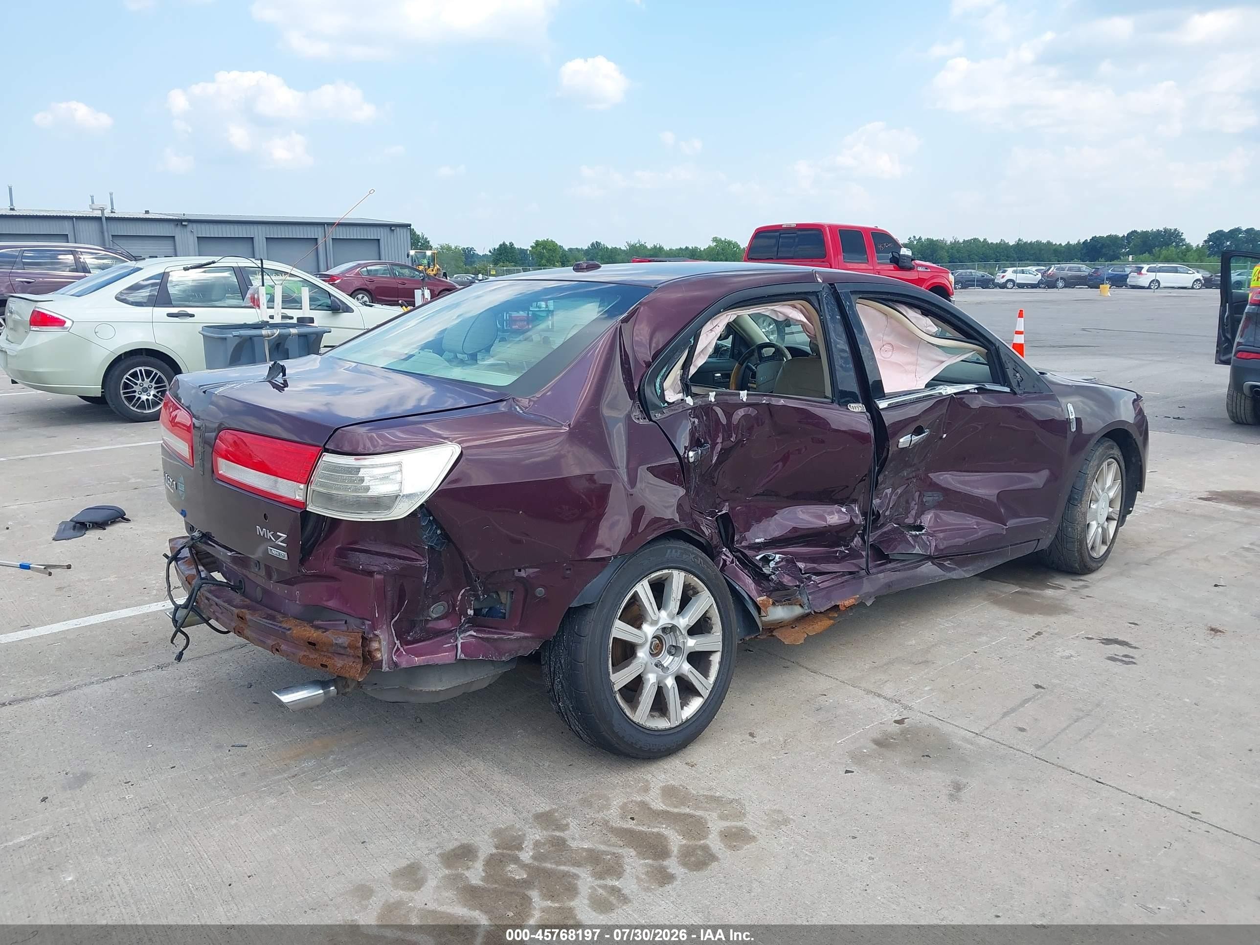 2011 Lincoln Mkz   Burgundy vin: 3LNHL2JC1BR771869
