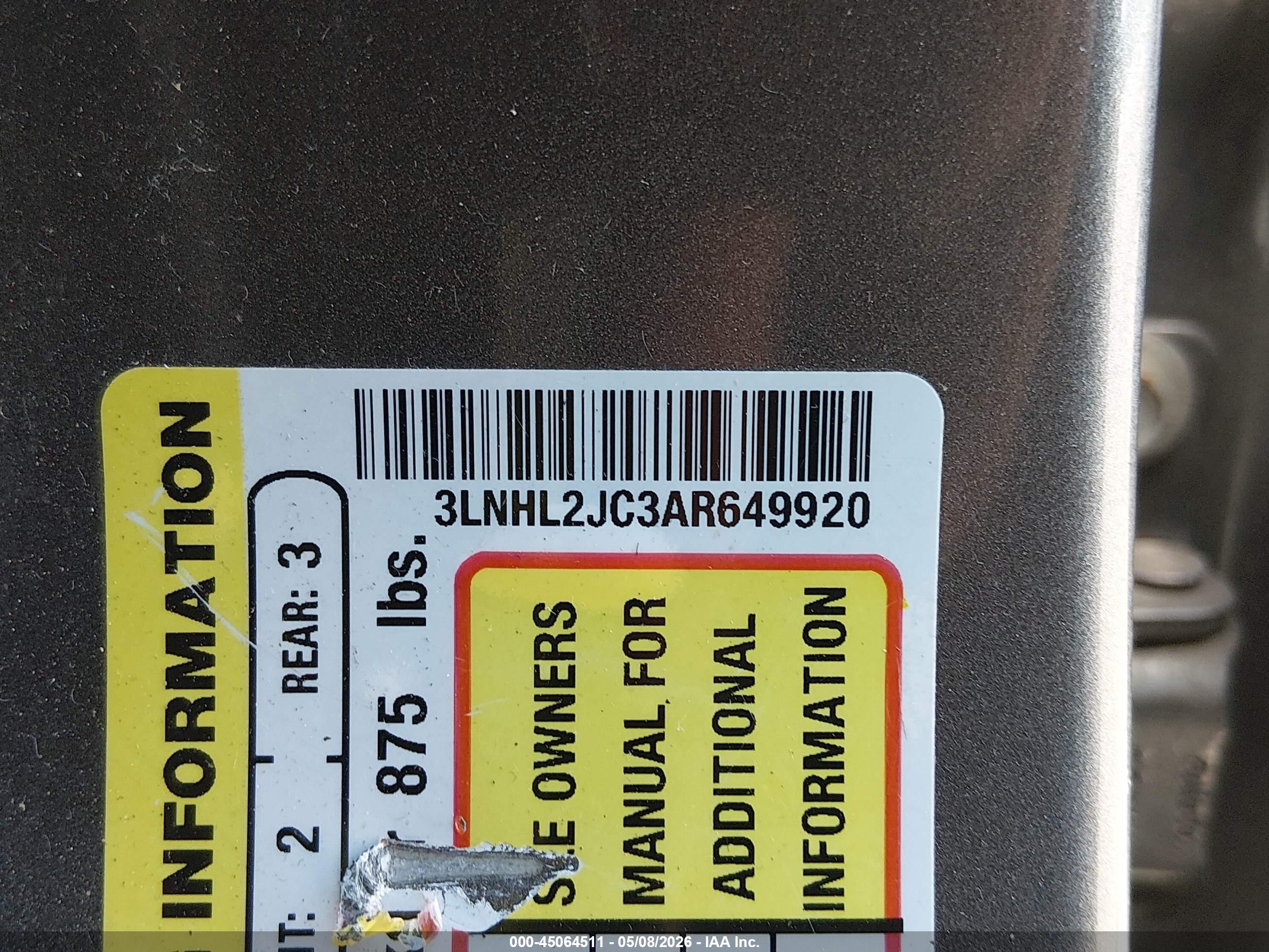 2010 Lincoln Mkz   Gray vin: 3LNHL2JC3AR649920