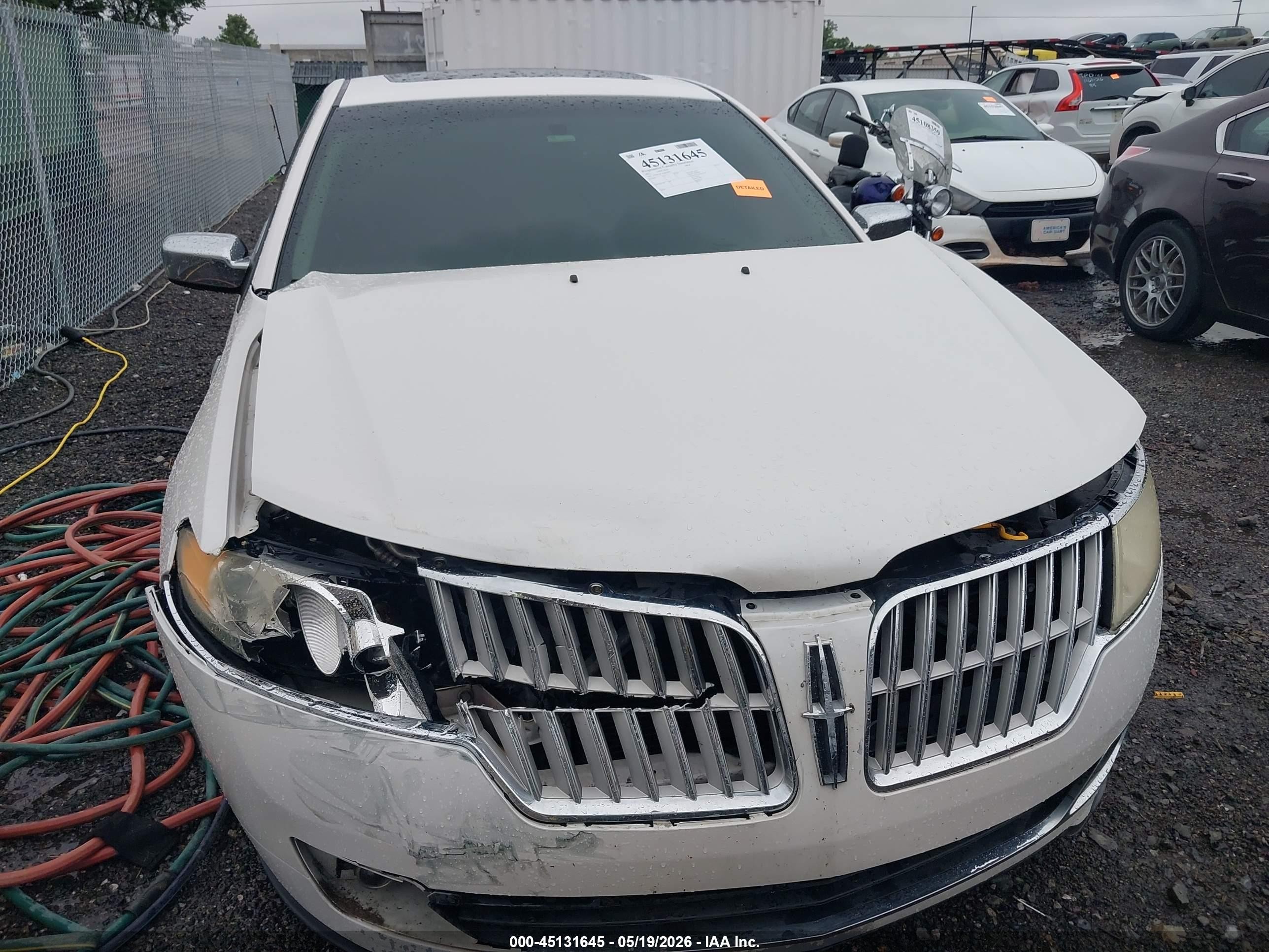 2012 Lincoln Mkz   White vin: 3LNHL2JC3CR819907