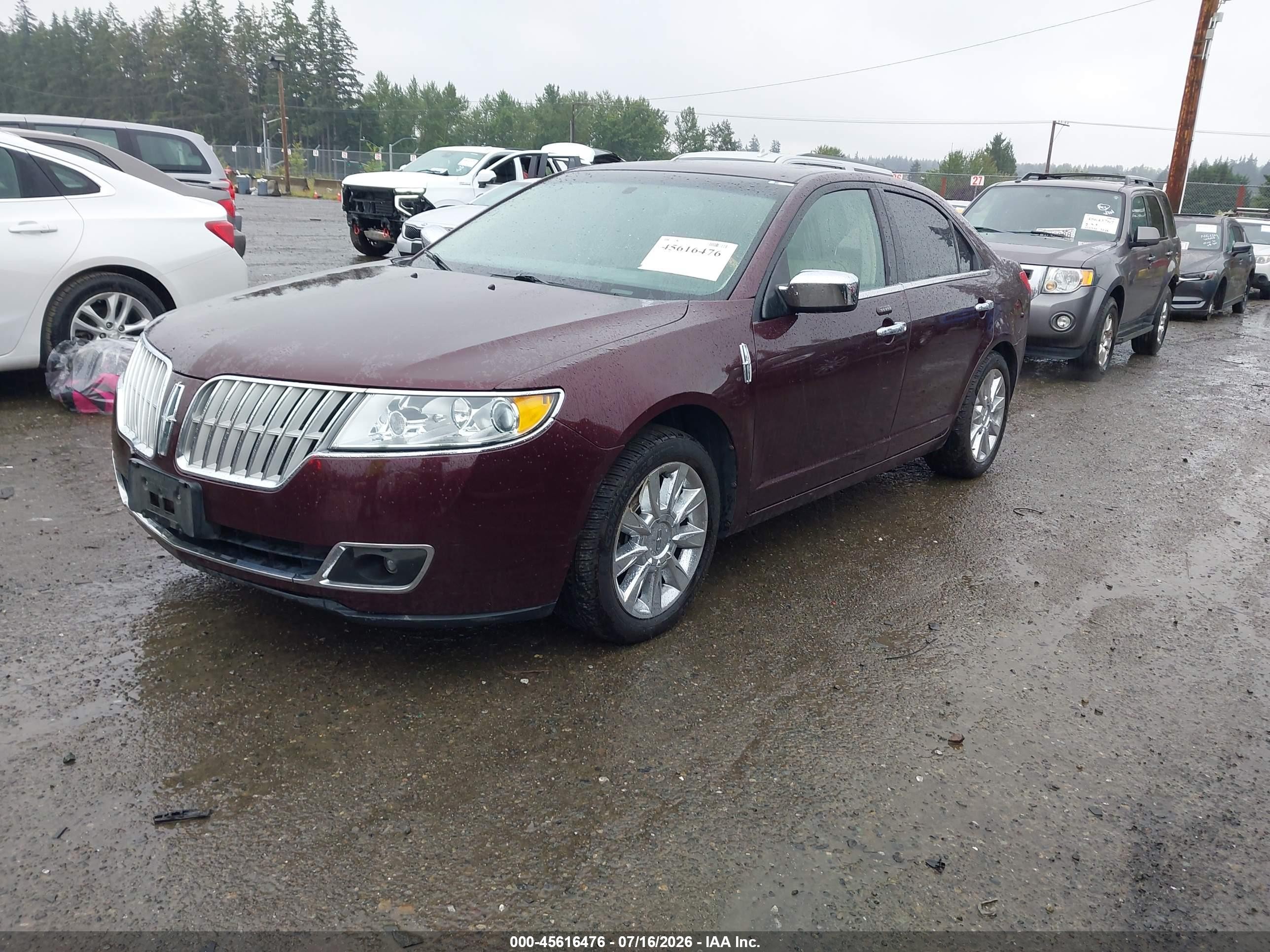 2012 Lincoln Mkz   Burgundy vin: 3LNHL2JC5CR823196