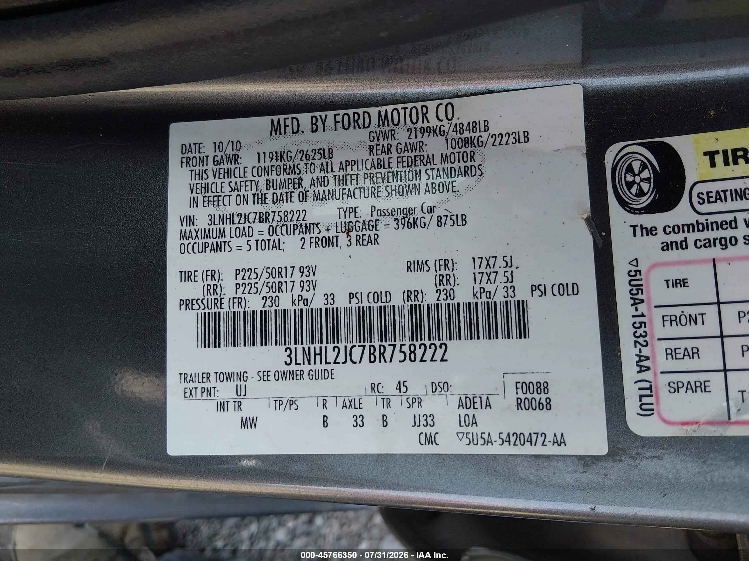 2011 Lincoln Mkz   Gray vin: 3LNHL2JC7BR758222
