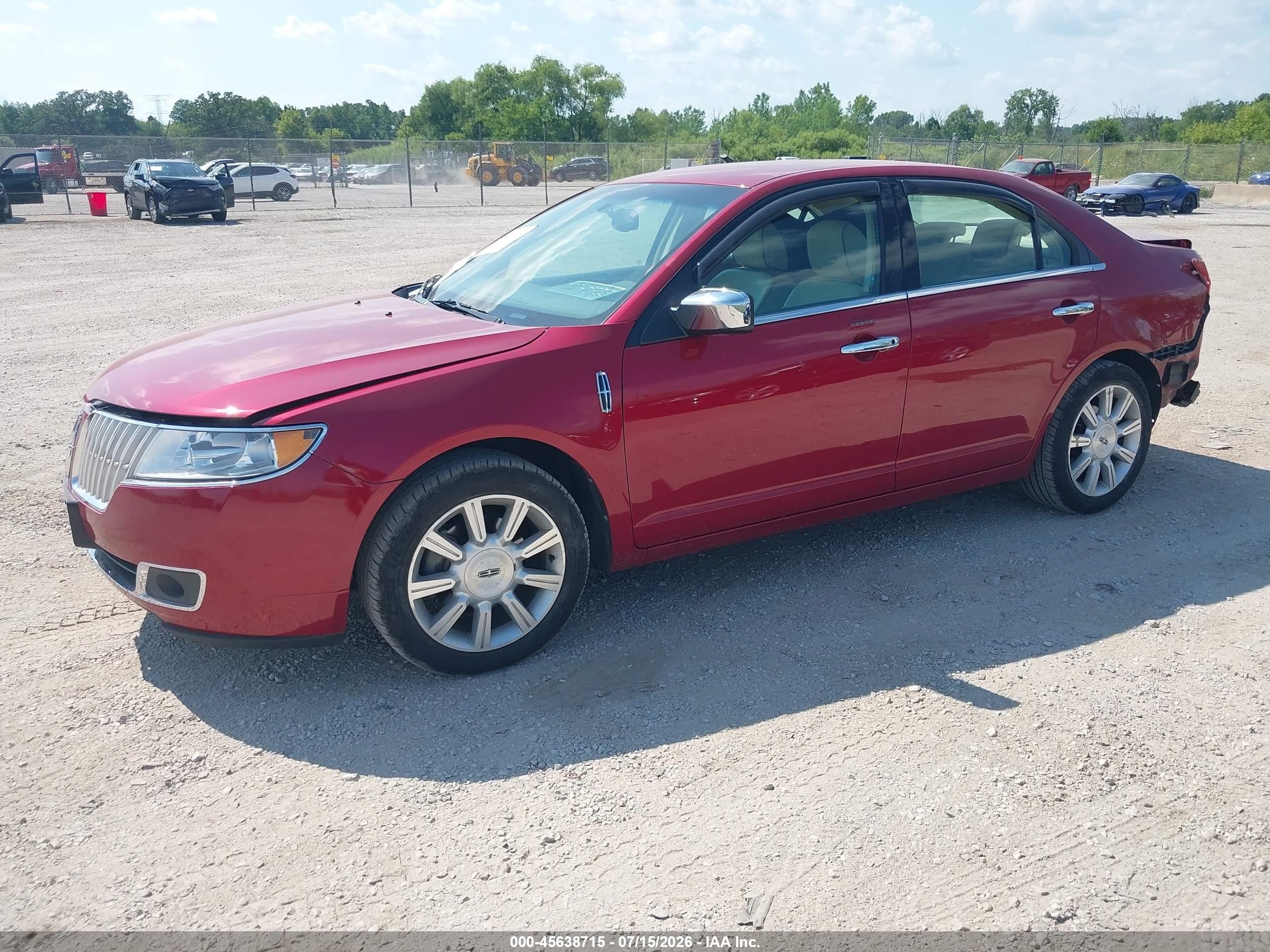 2010 Lincoln Mkz   Красный vin: 3LNHL2JC8AR624348
