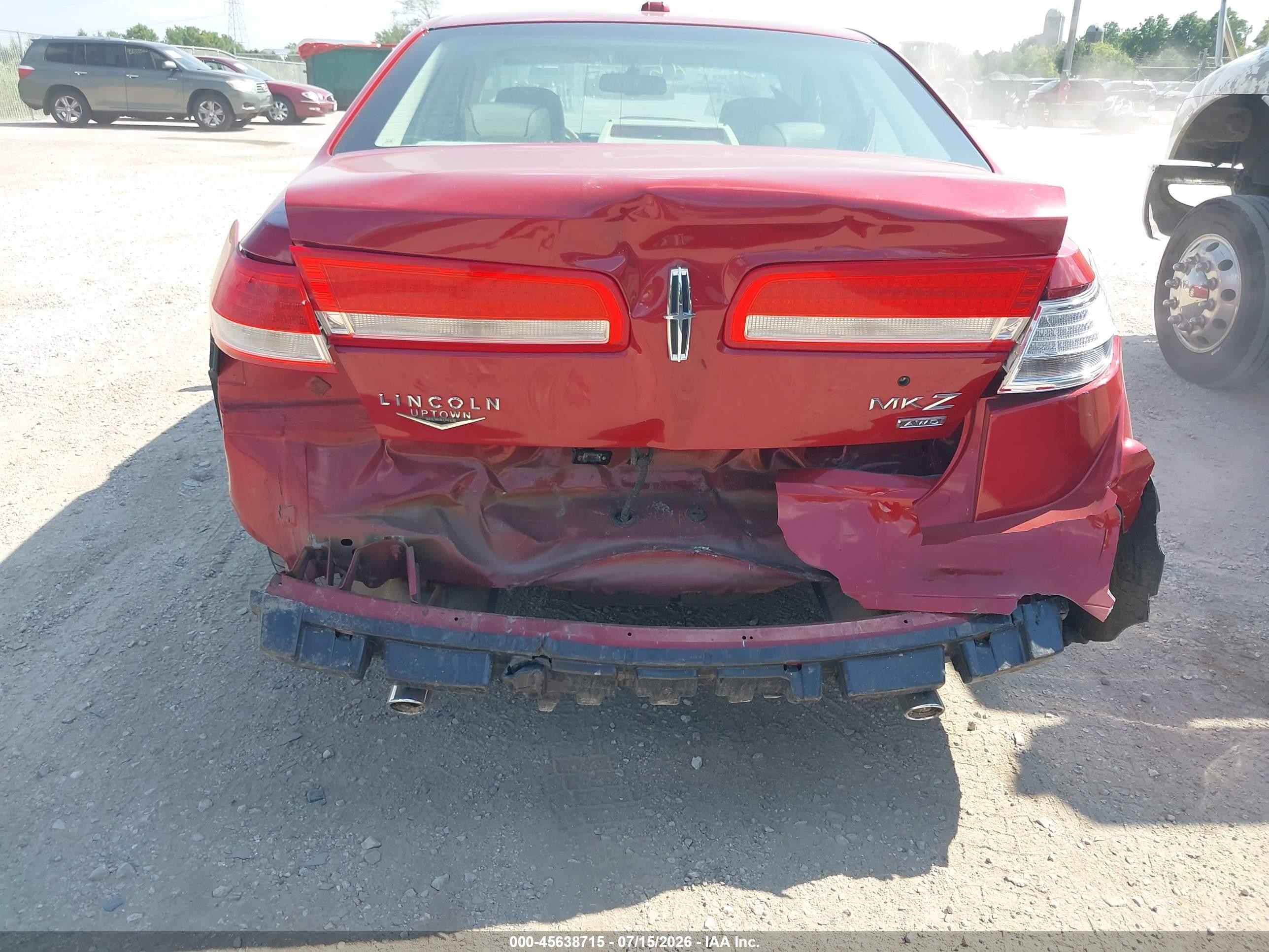 2010 Lincoln Mkz   Красный vin: 3LNHL2JC8AR624348