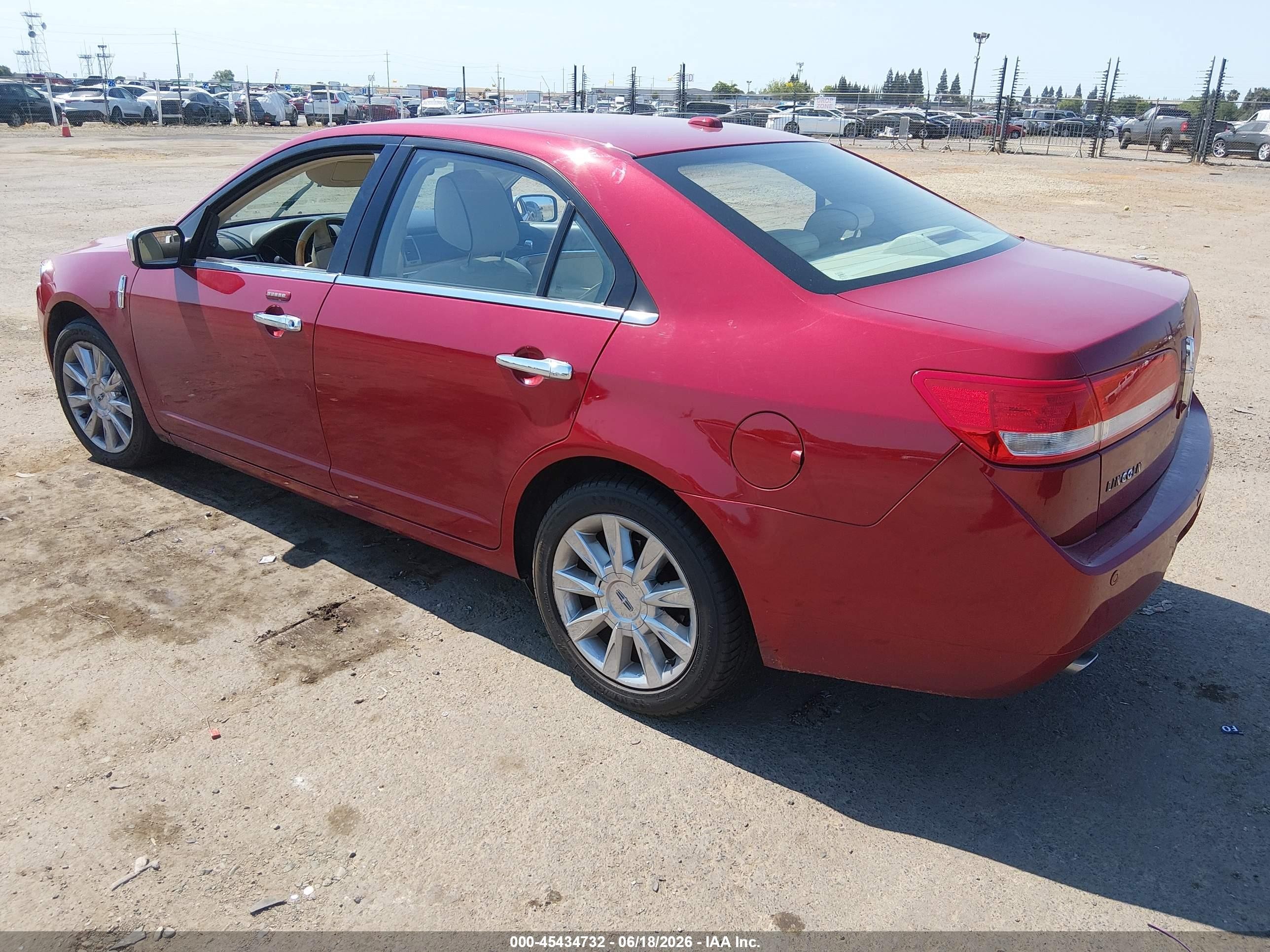 2010 Lincoln Mkz Red vin: 3LNHL2JCXAR606854