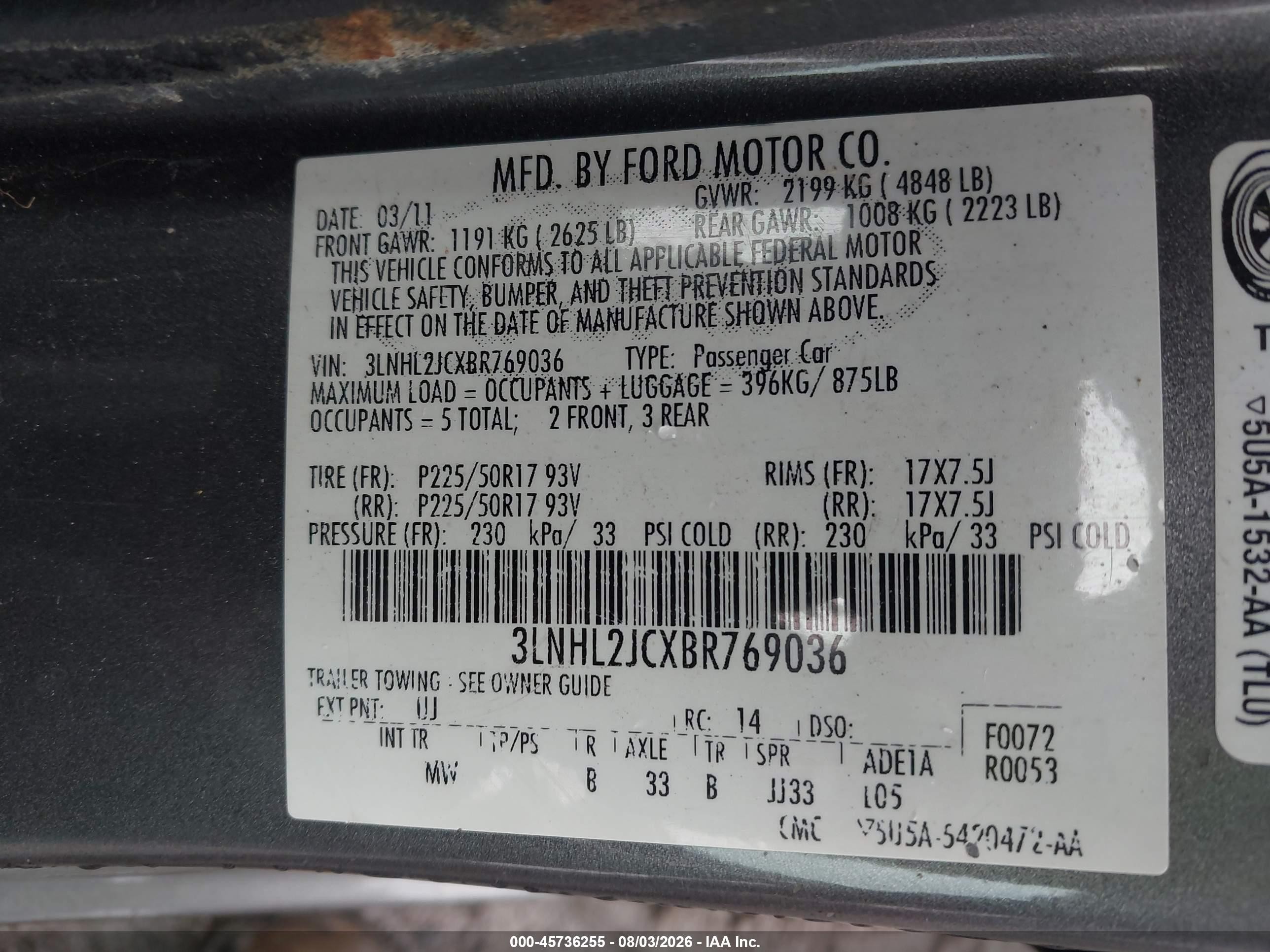 2011 Lincoln Mkz   Gray vin: 3LNHL2JCXBR769036