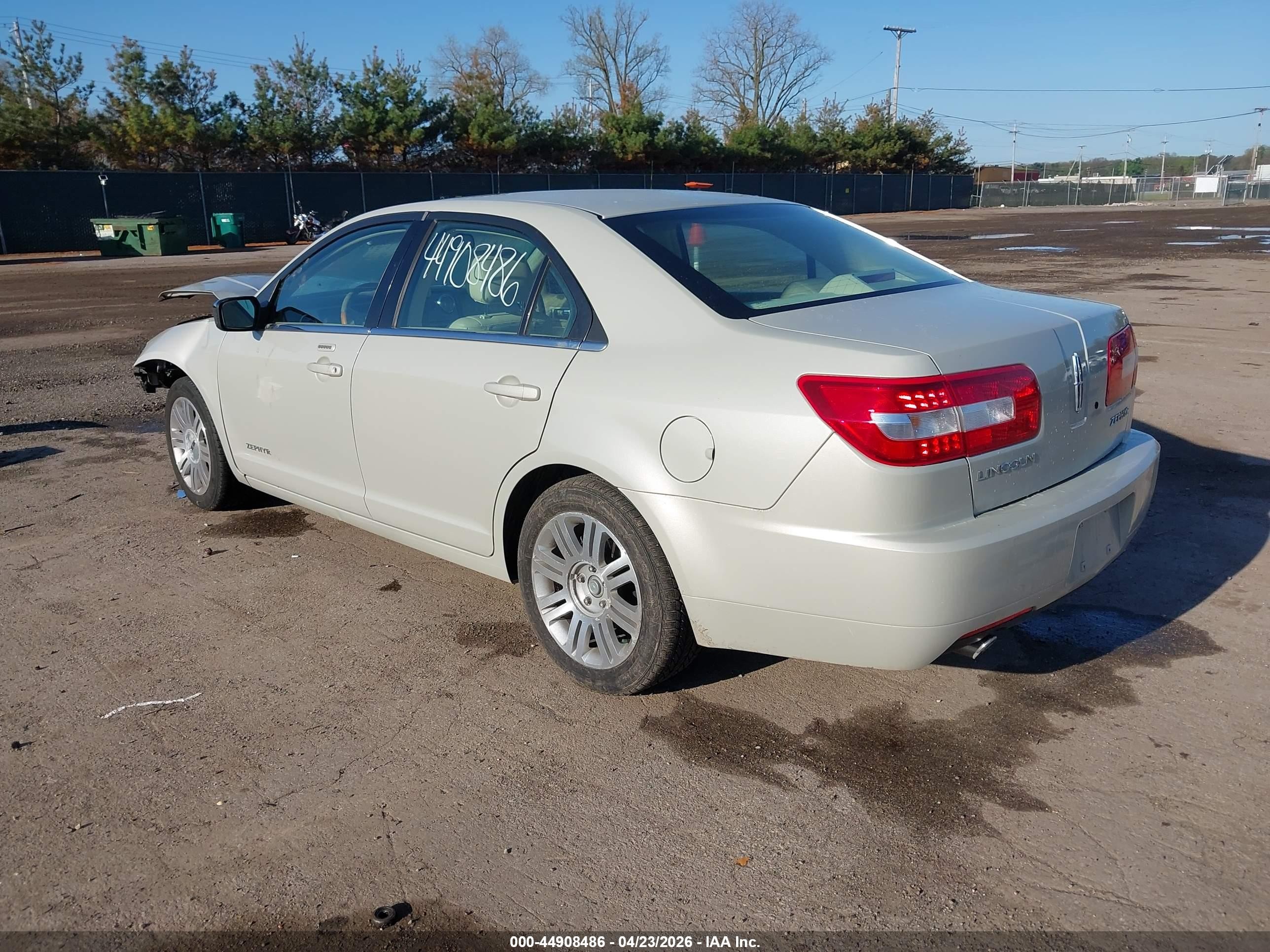 2006 Lincoln Zephyr   Cream vin: 3LNHM26136R647208