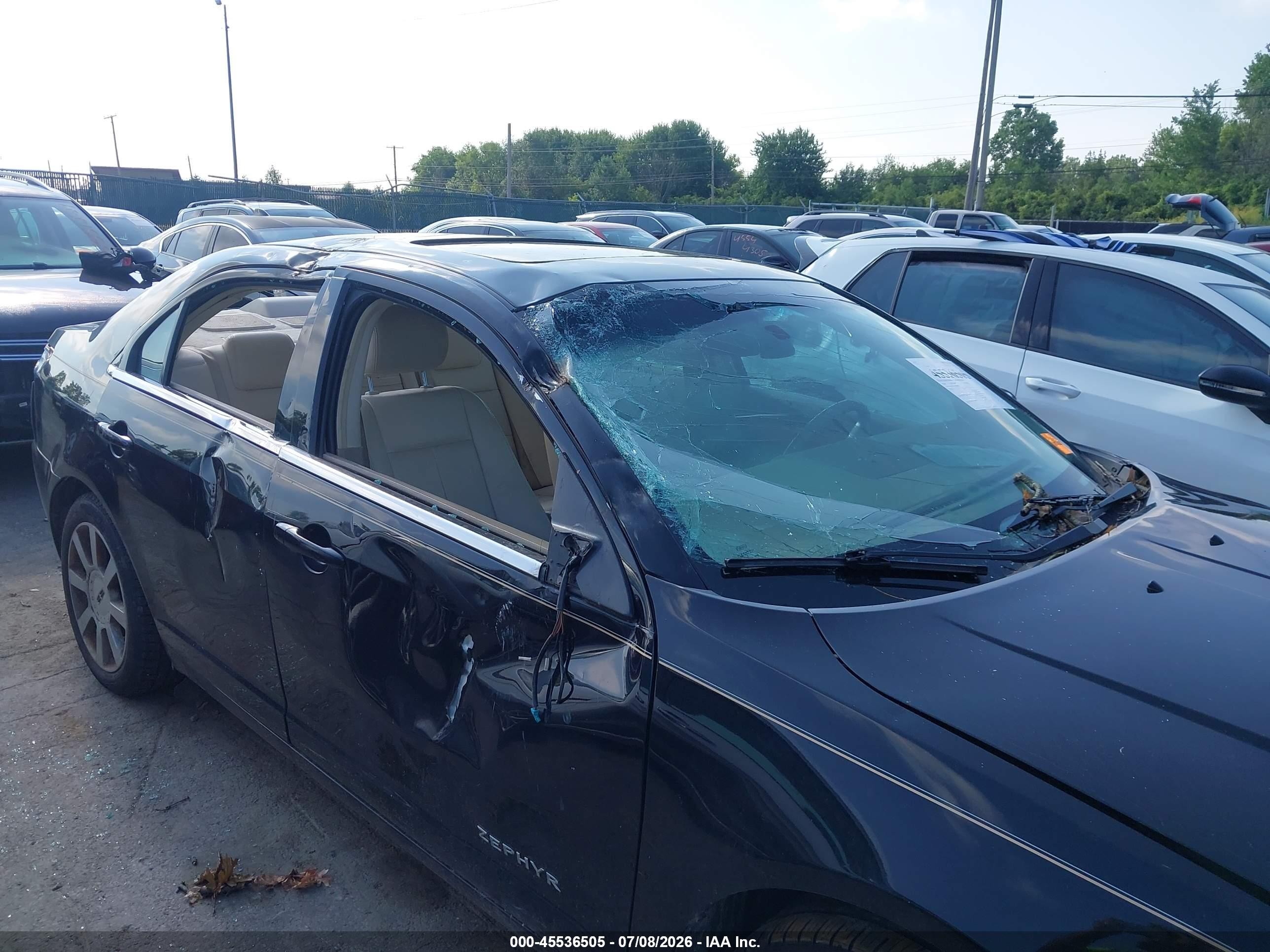 2006 Lincoln Zephyr   Black vin: 3LNHM26146R639814