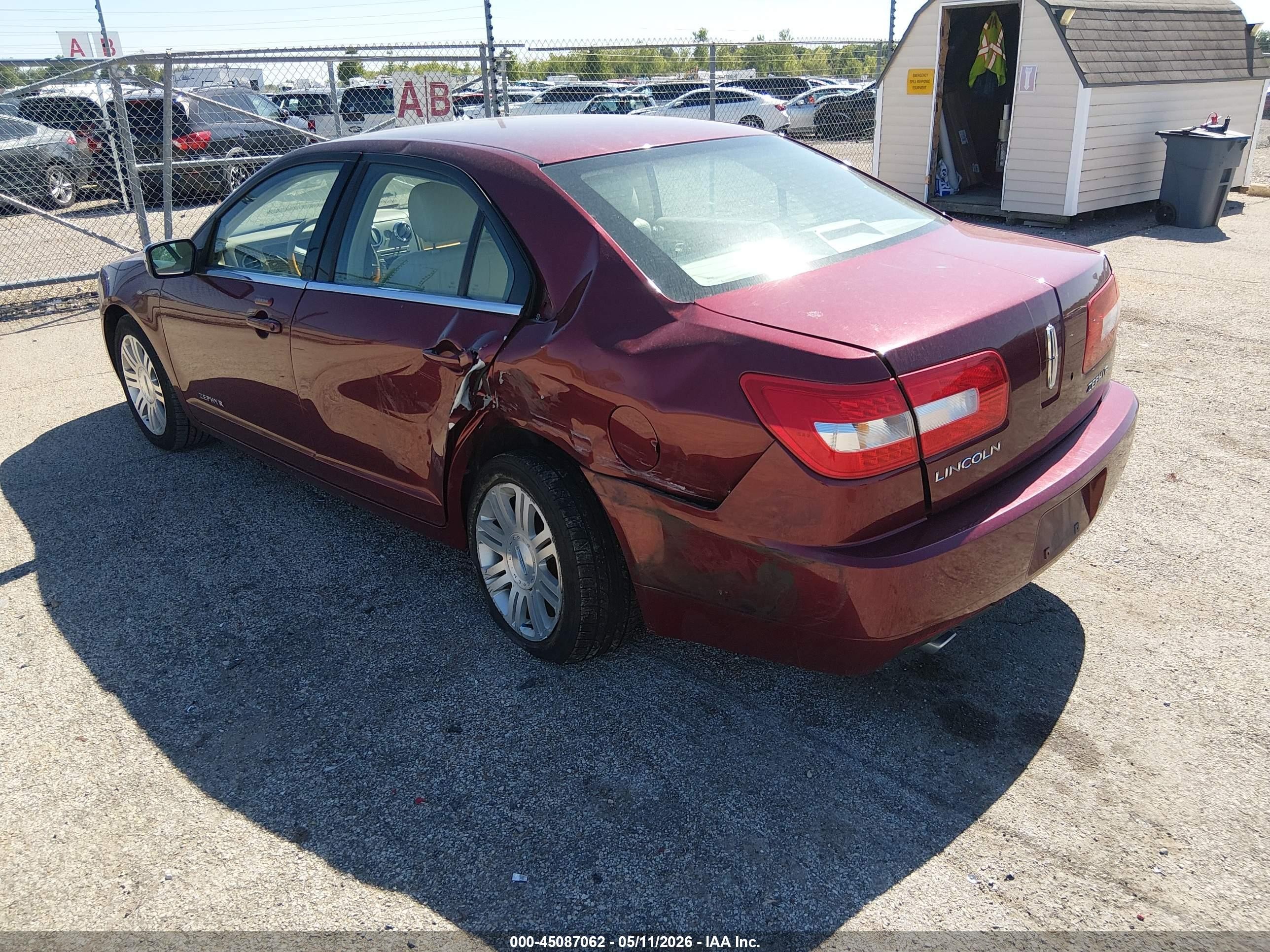 2006 Lincoln Zephyr   Red vin: 3LNHM26146R667726