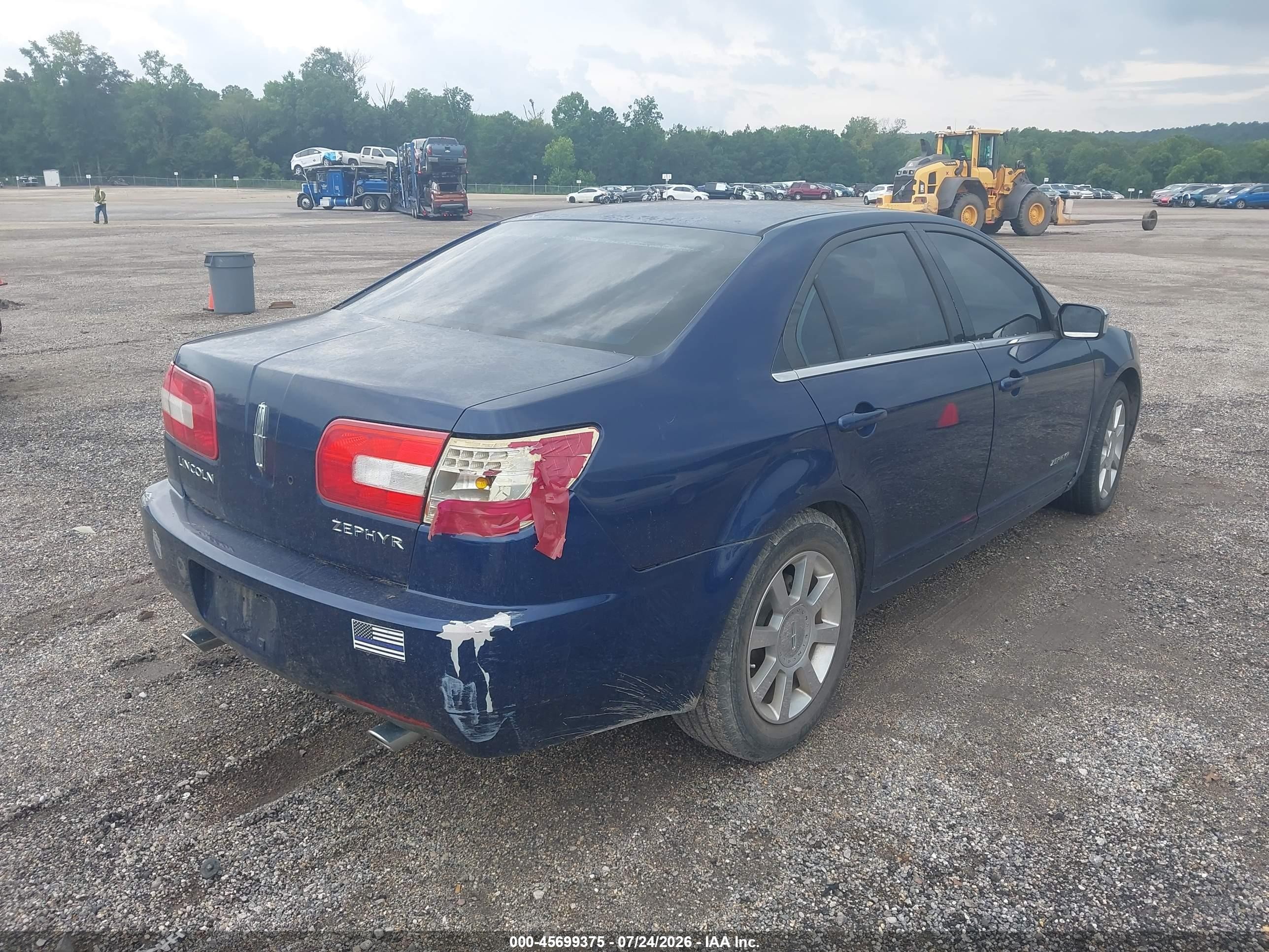 2006 Lincoln Zephyr   Blue vin: 3LNHM26156R619572