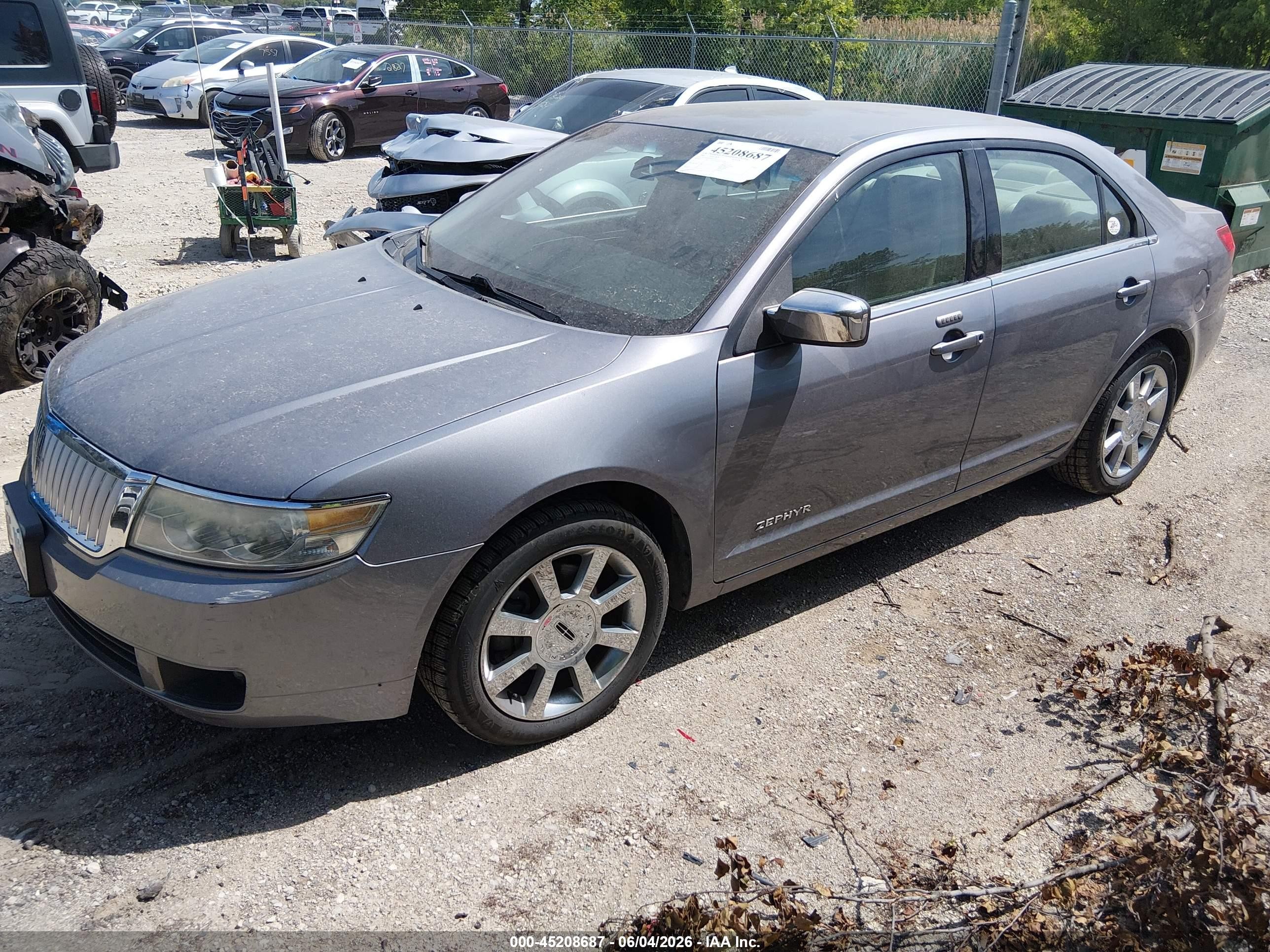 2006 Lincoln Zephyr   Серебряный vin: 3LNHM26166R628183