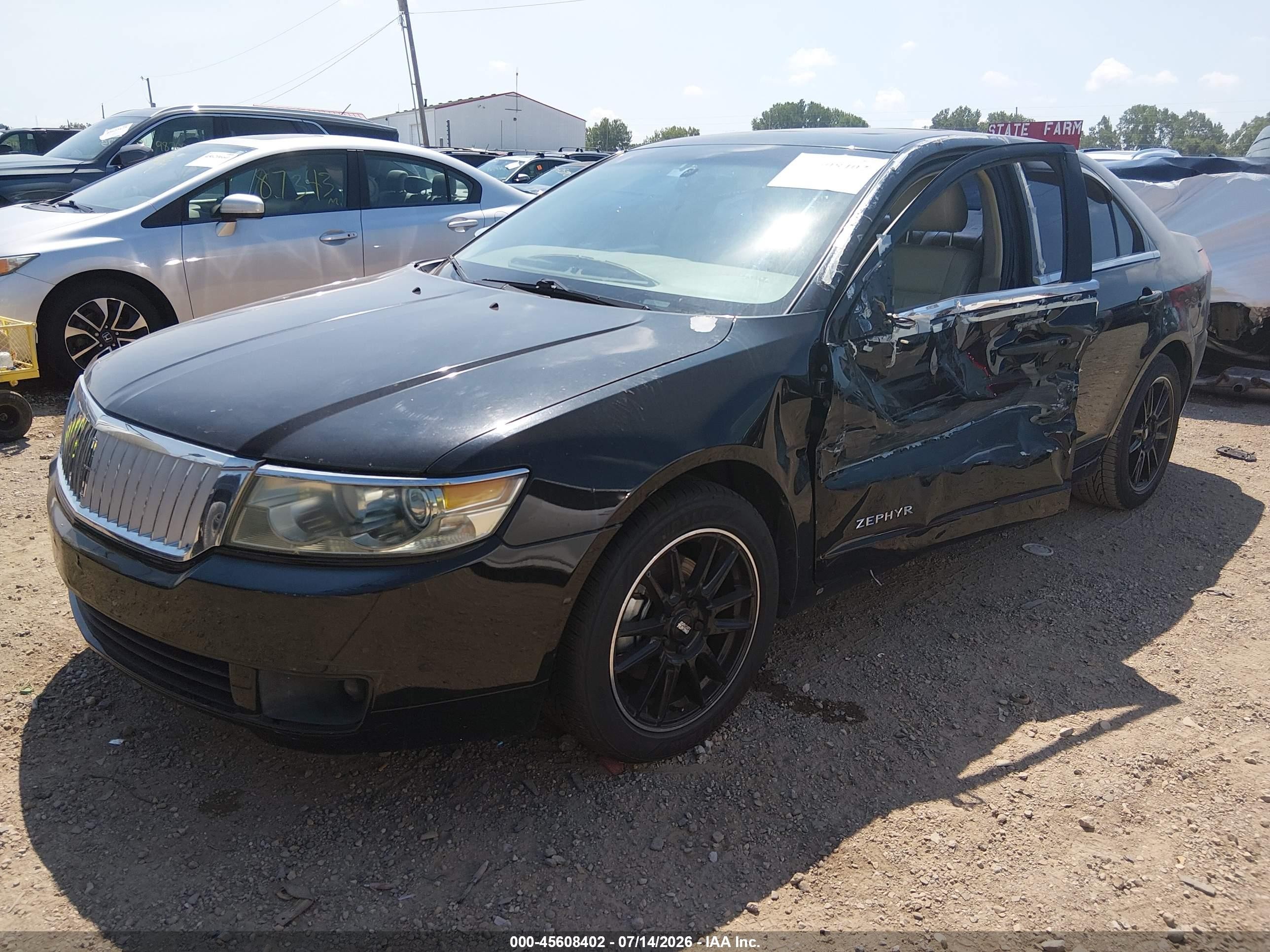 2006 Lincoln Zephyr   Черный vin: 3LNHM26166R659935