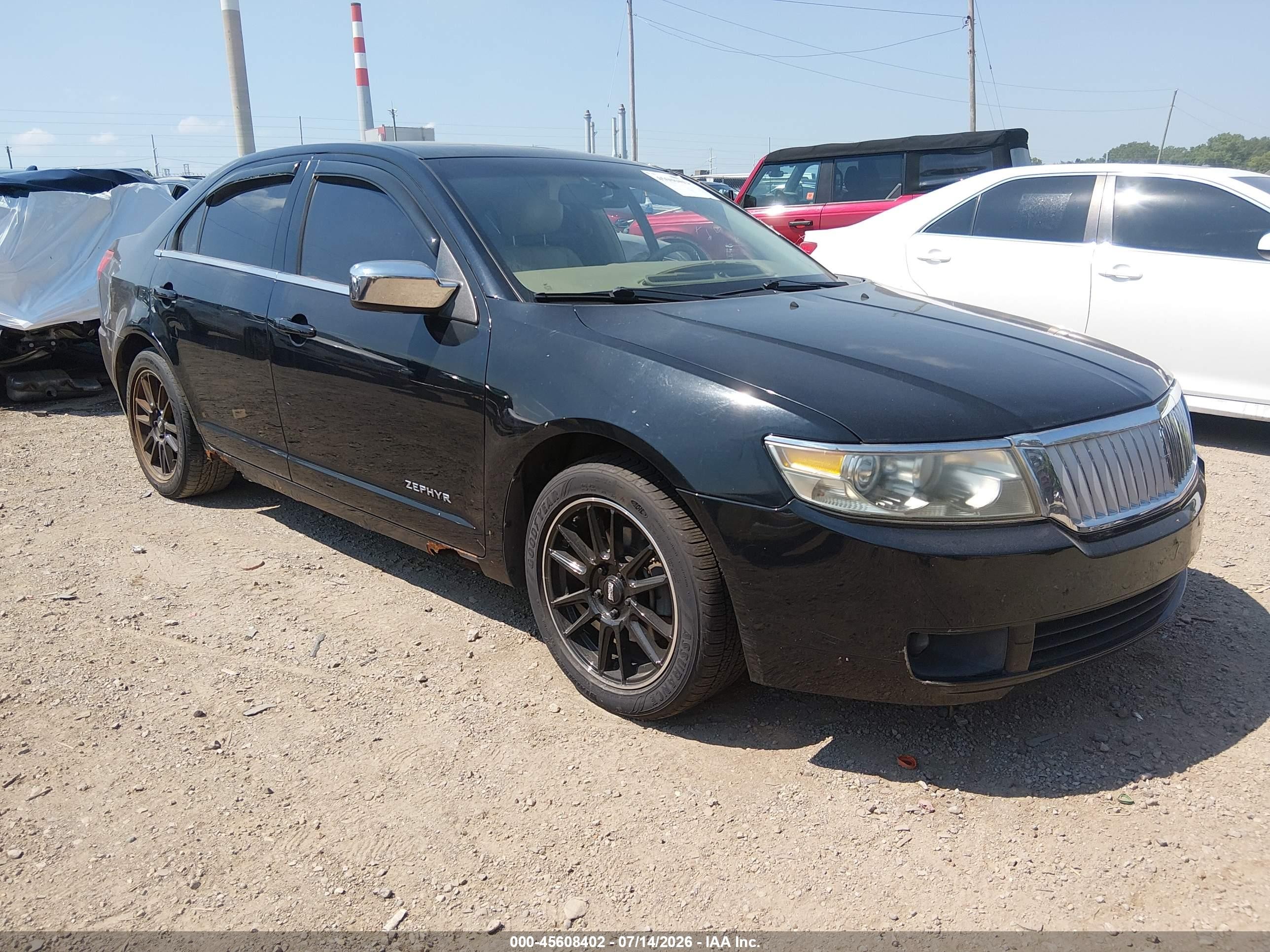 2006 Lincoln Zephyr Черный vin: 3LNHM26166R659935