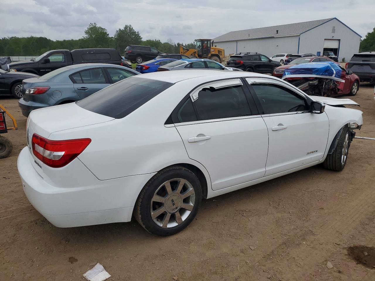 2006 Lincoln Zephyr White vin: 3LNHM26166R667825