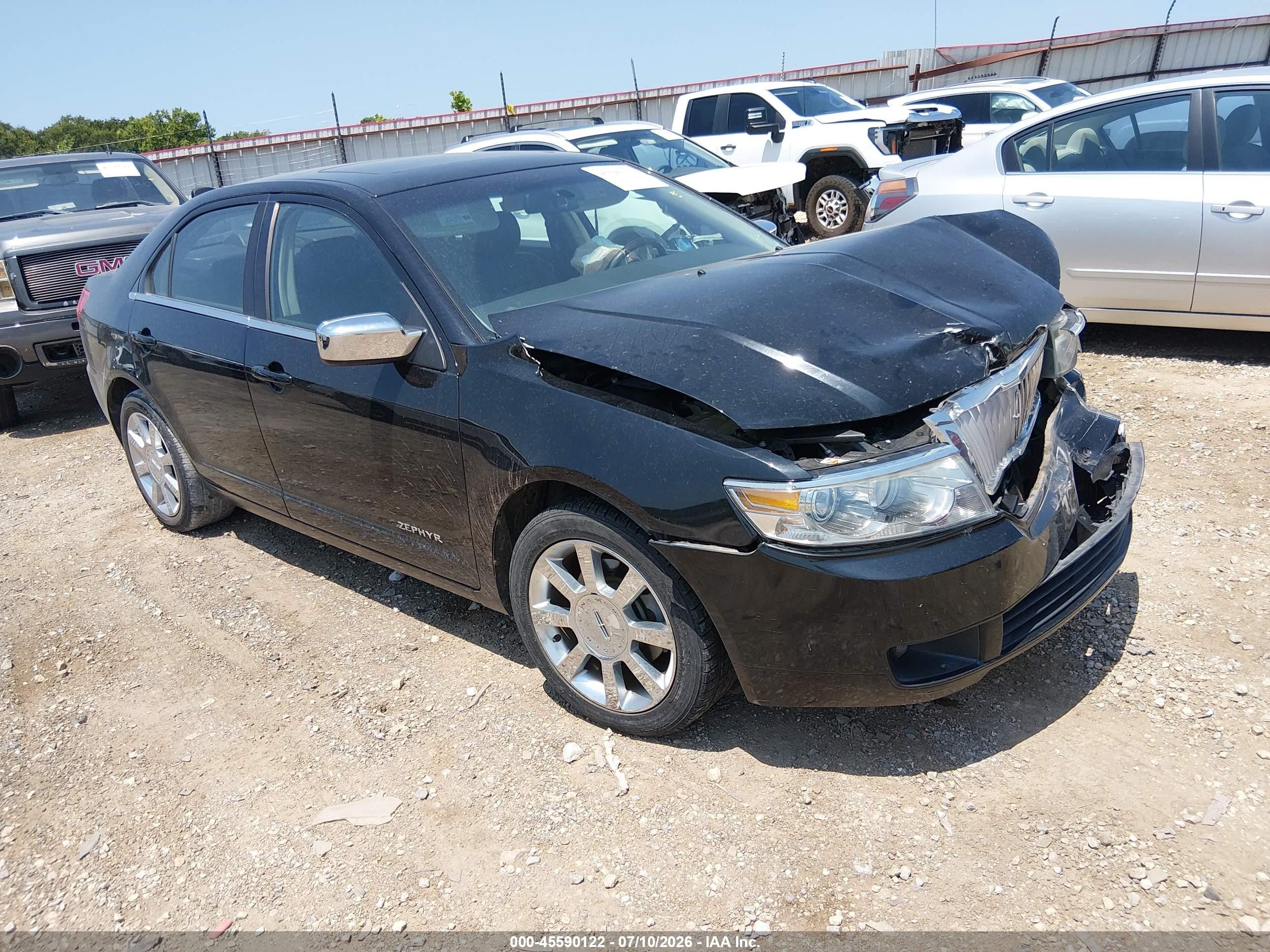 2006 Lincoln Zephyr   Черный vin: 3LNHM26196R656141