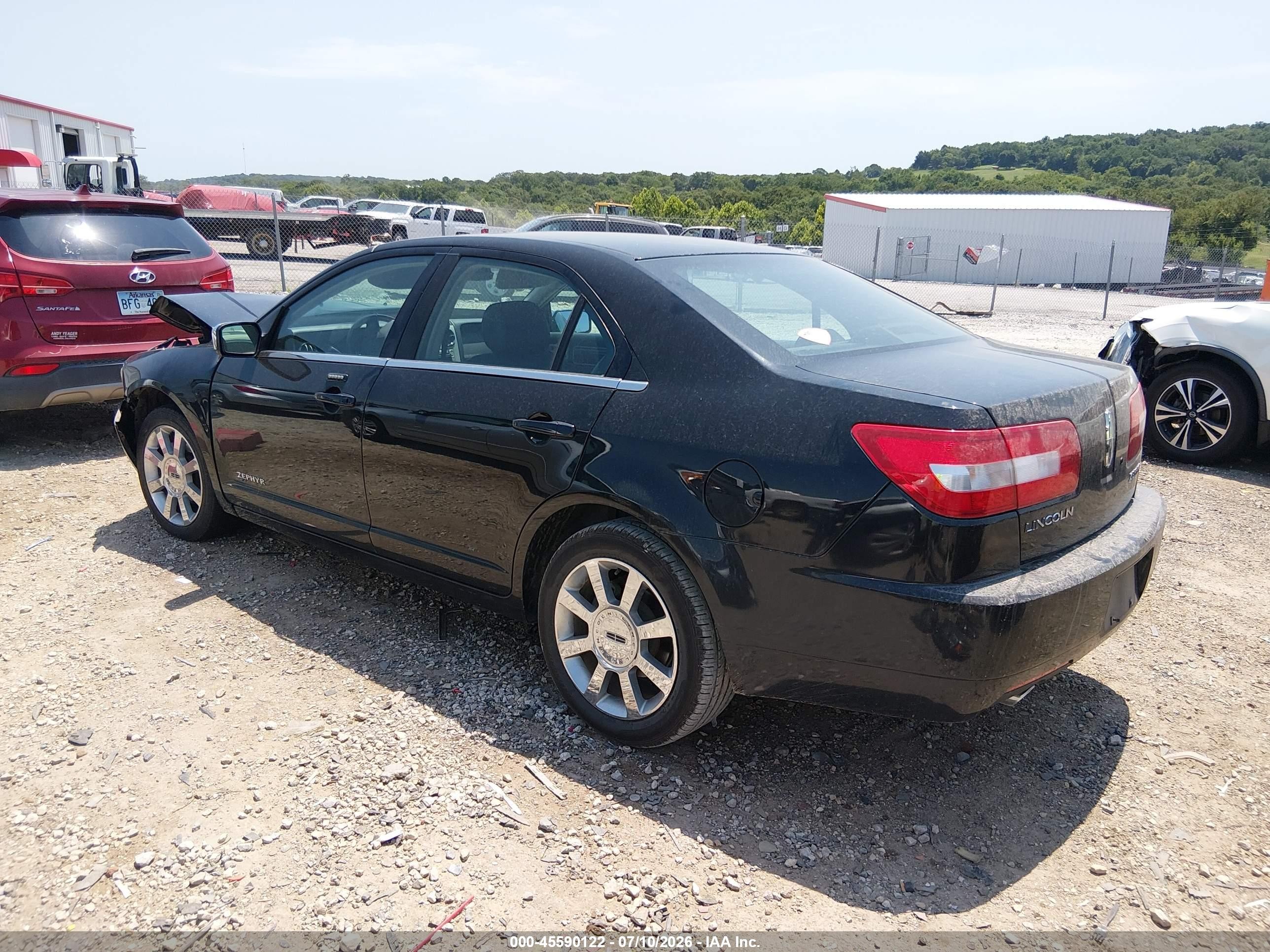 2006 Lincoln Zephyr   Черный vin: 3LNHM26196R656141