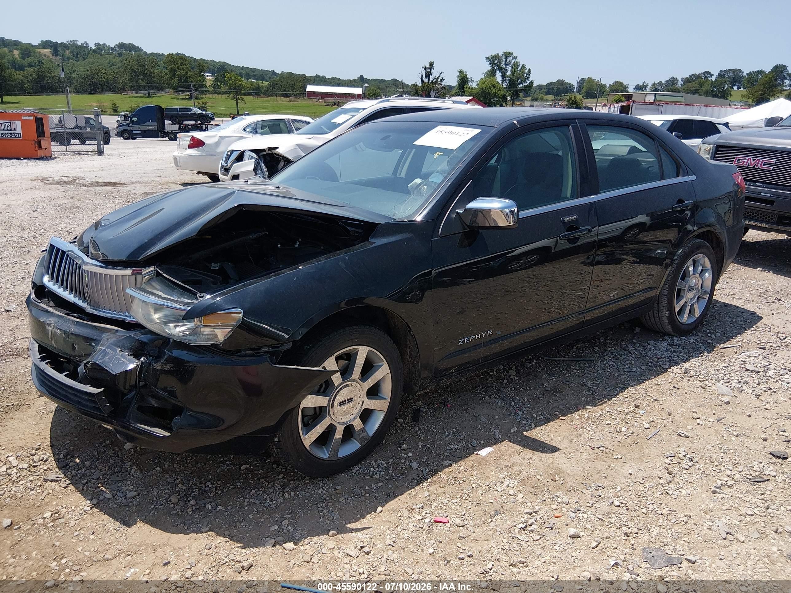 2006 Lincoln Zephyr   Черный vin: 3LNHM26196R656141