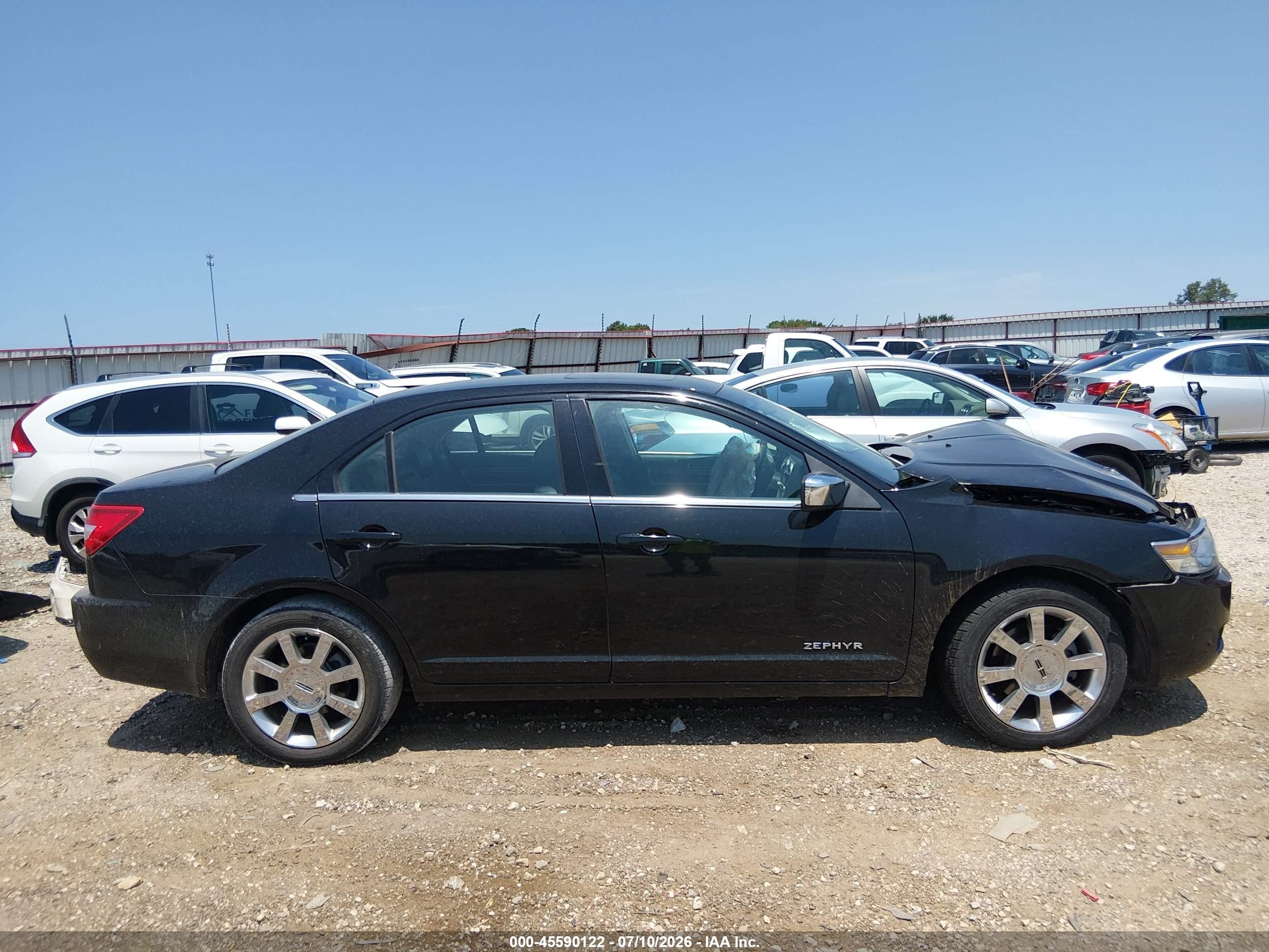 2006 Lincoln Zephyr   Черный vin: 3LNHM26196R656141