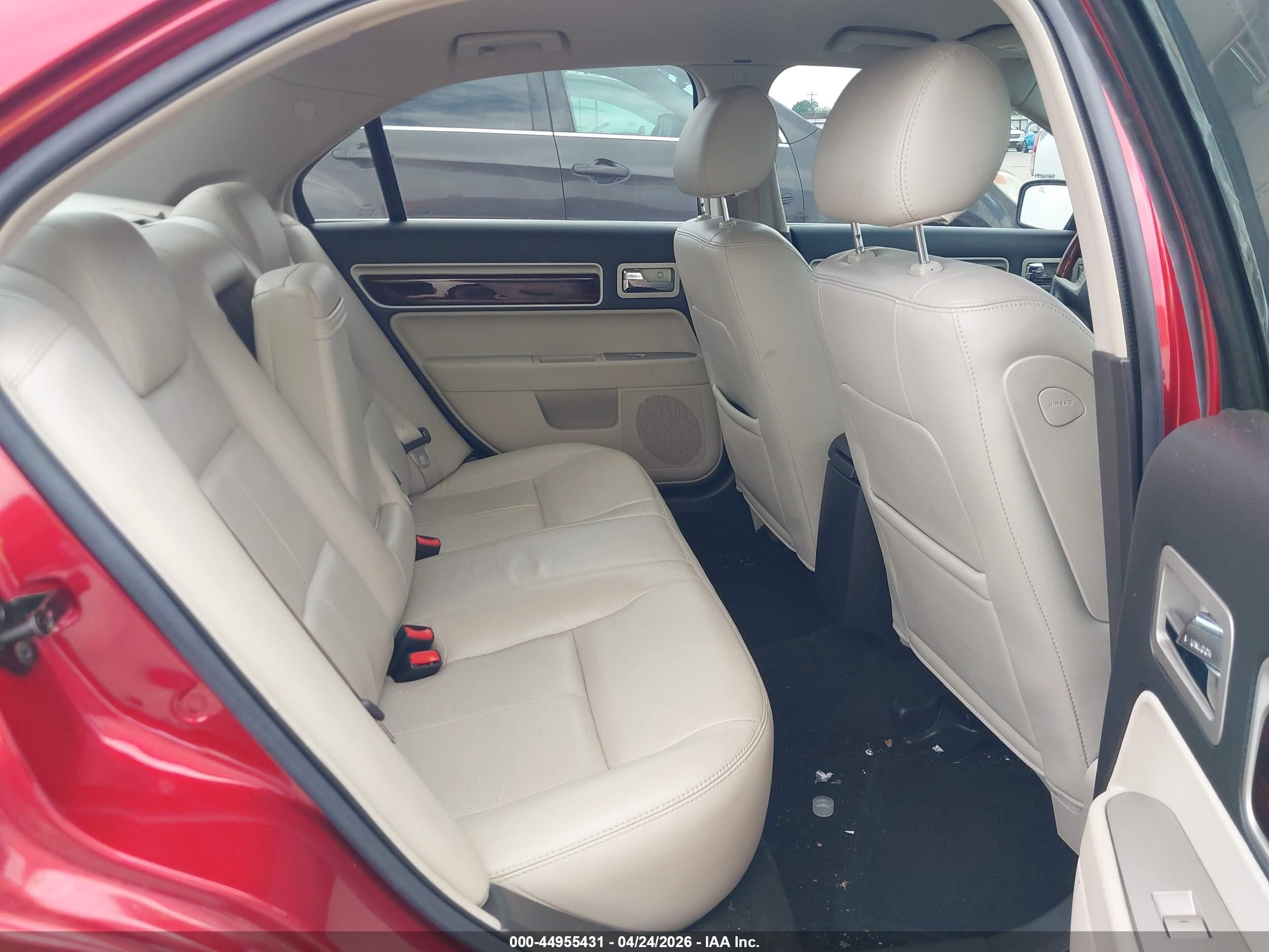 2008 Lincoln Mkz   Красный vin: 3LNHM26T08R621895