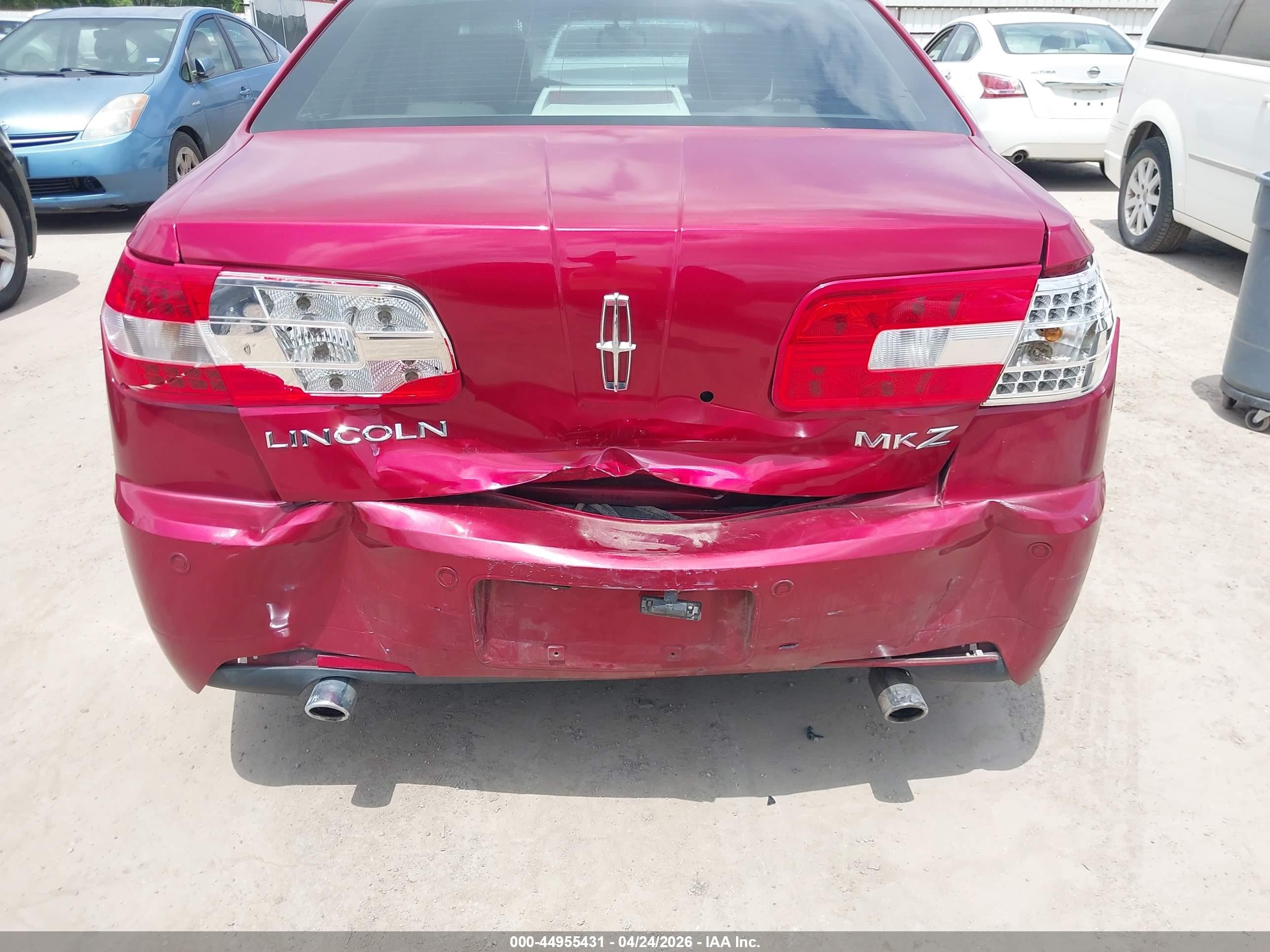 2008 Lincoln Mkz   Красный vin: 3LNHM26T08R621895