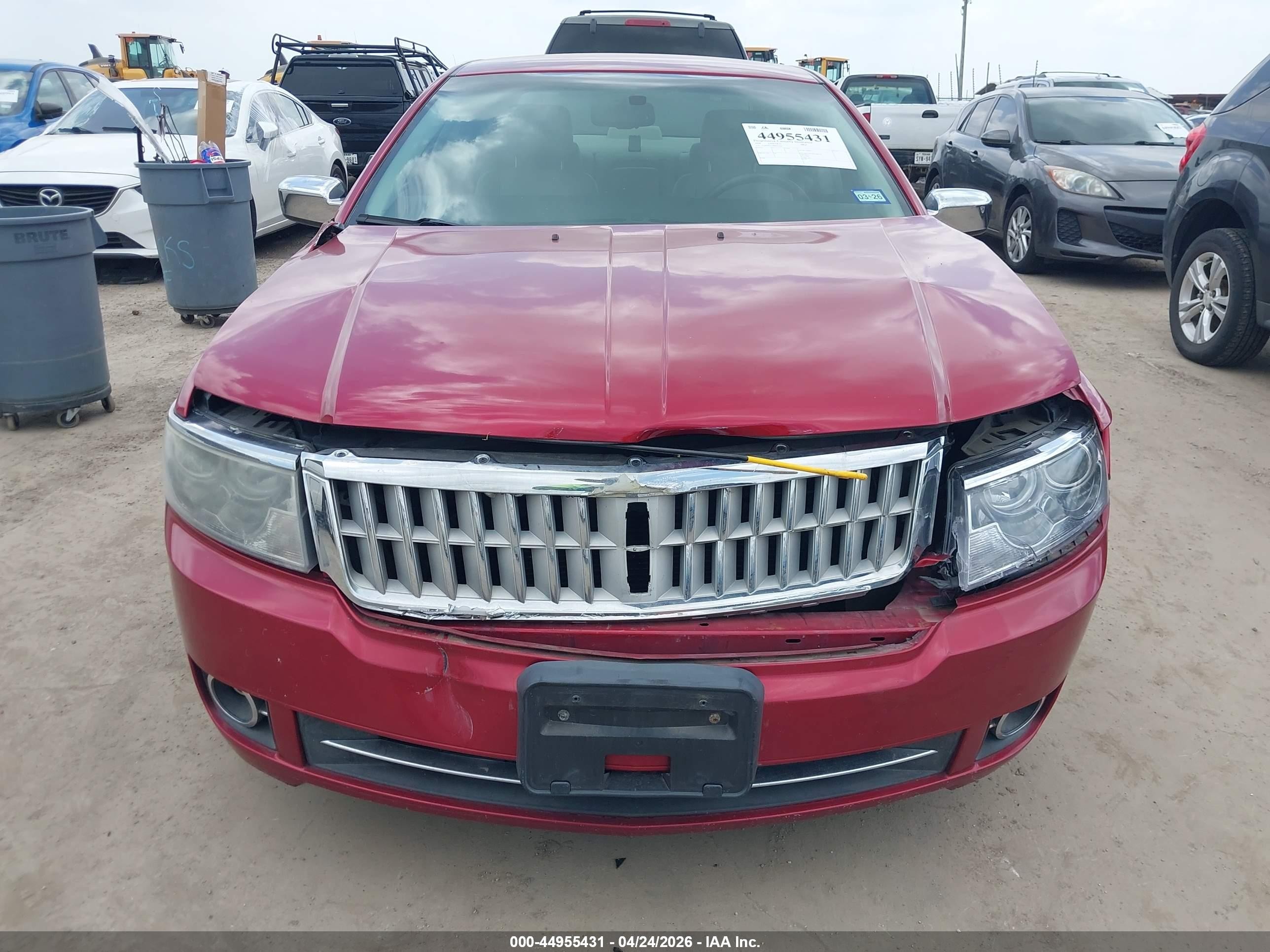 2008 Lincoln Mkz   Красный vin: 3LNHM26T08R621895