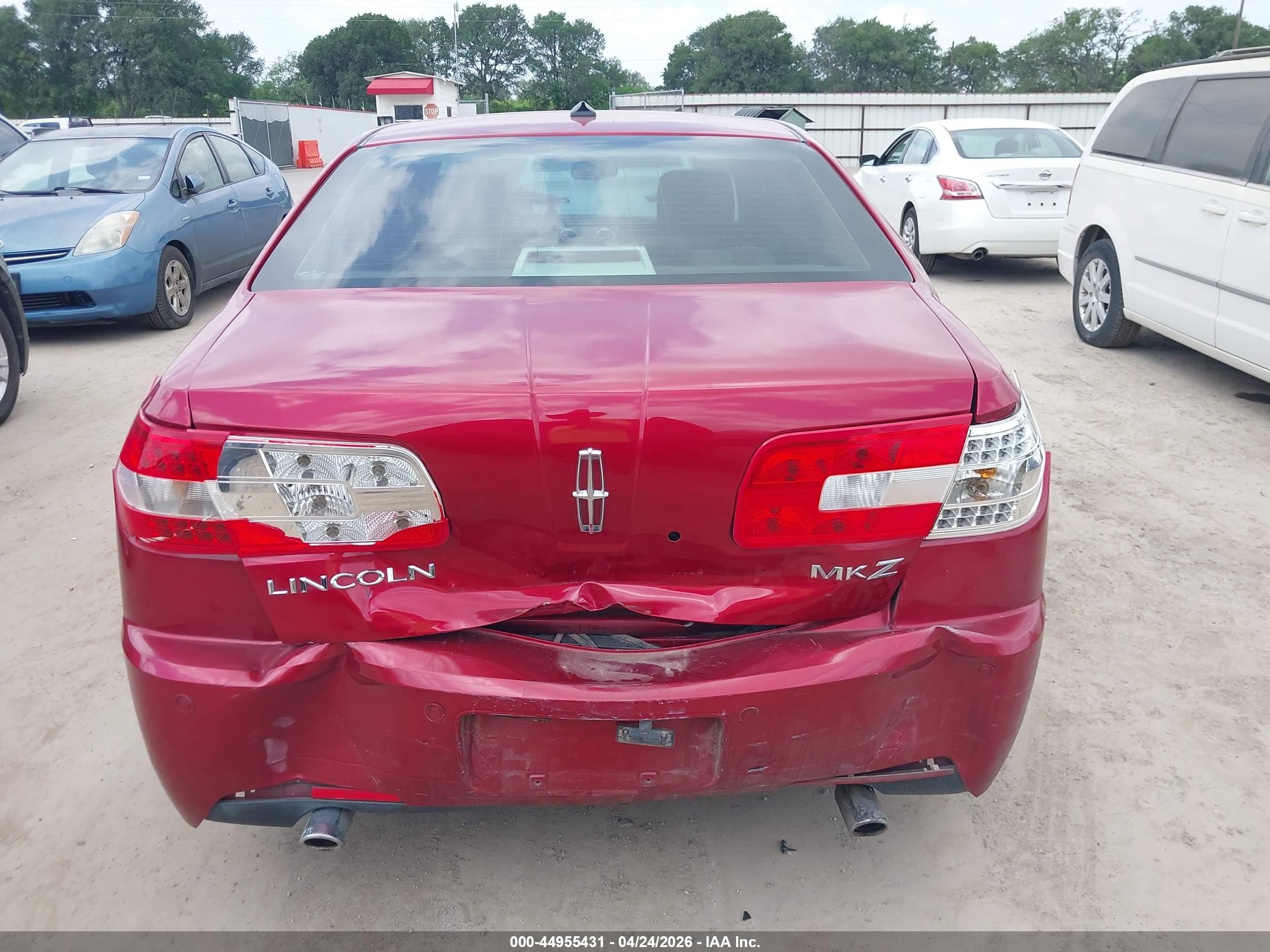 2008 Lincoln Mkz   Красный vin: 3LNHM26T08R621895