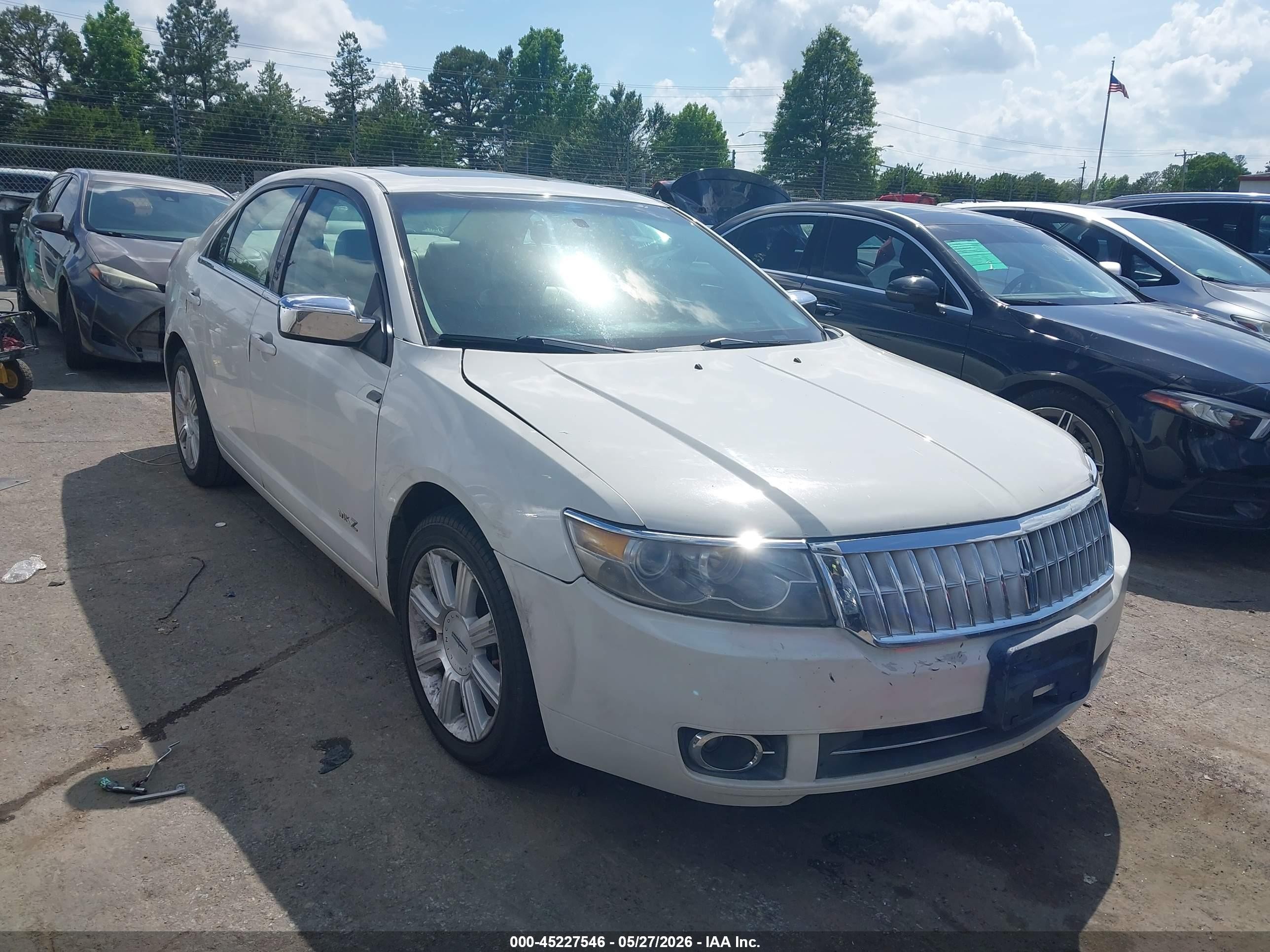 2008 Lincoln Mkz   White vin: 3LNHM26T08R651298