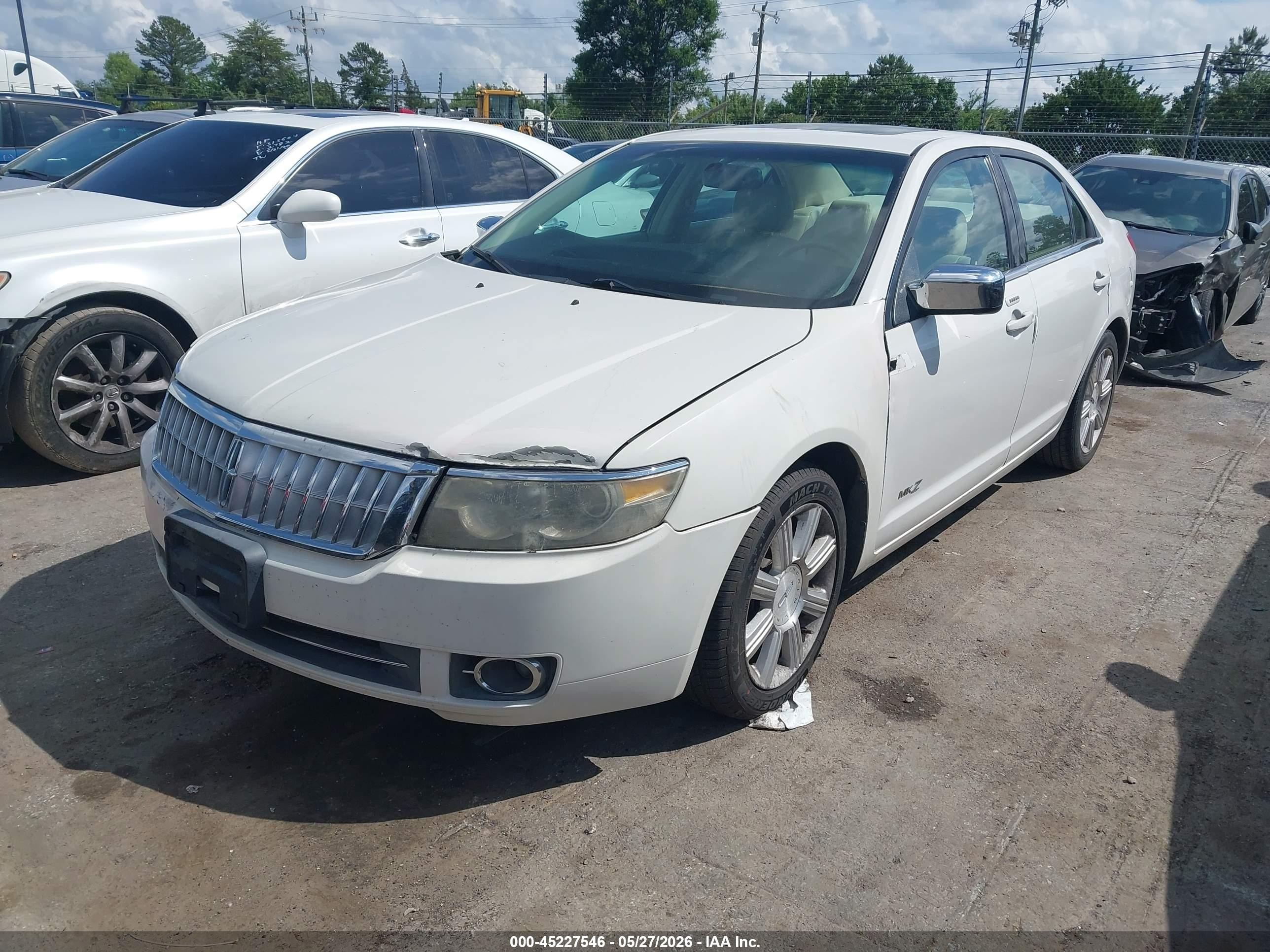 2008 Lincoln Mkz   White vin: 3LNHM26T08R651298