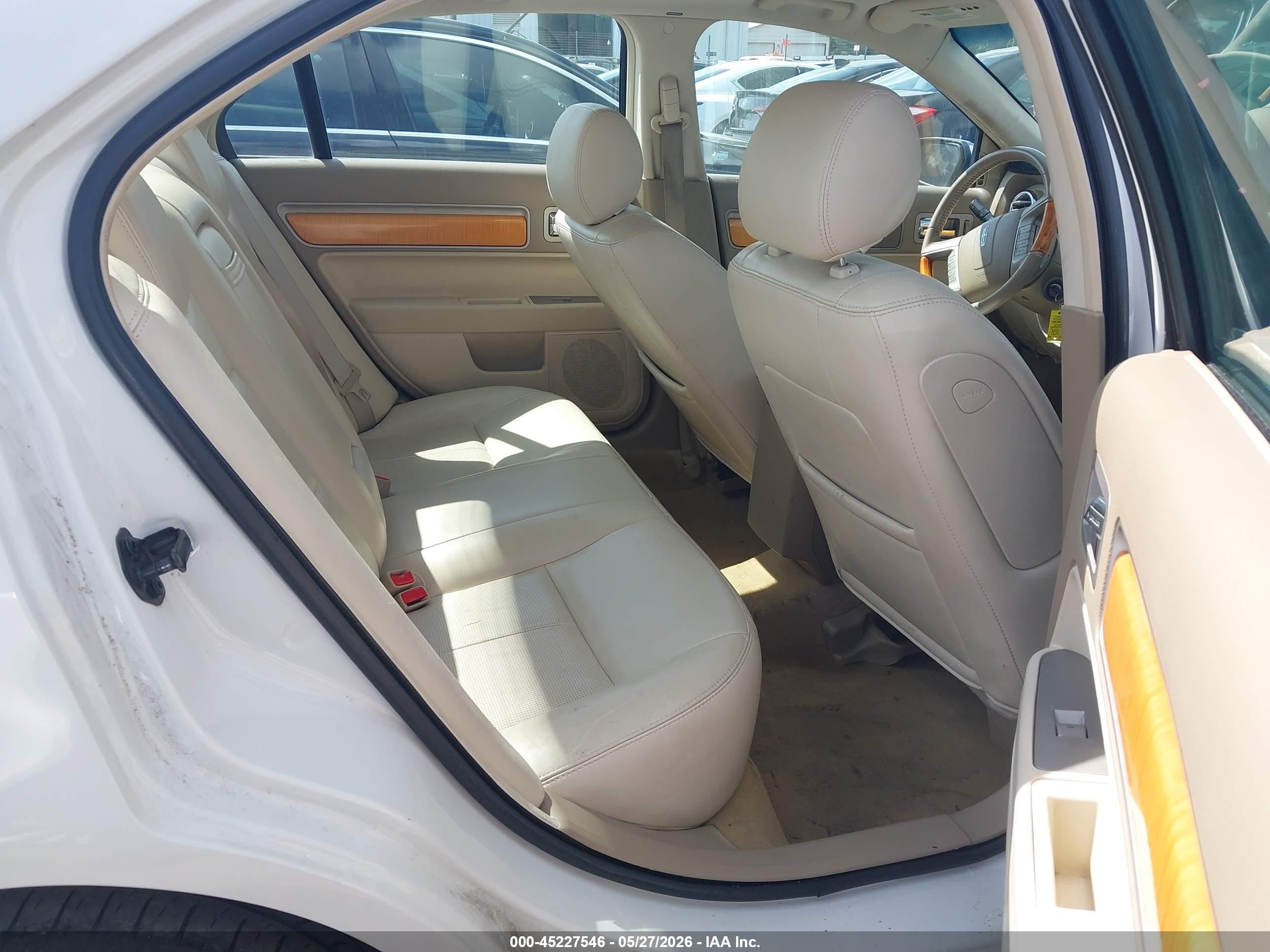 2008 Lincoln Mkz   White vin: 3LNHM26T08R651298