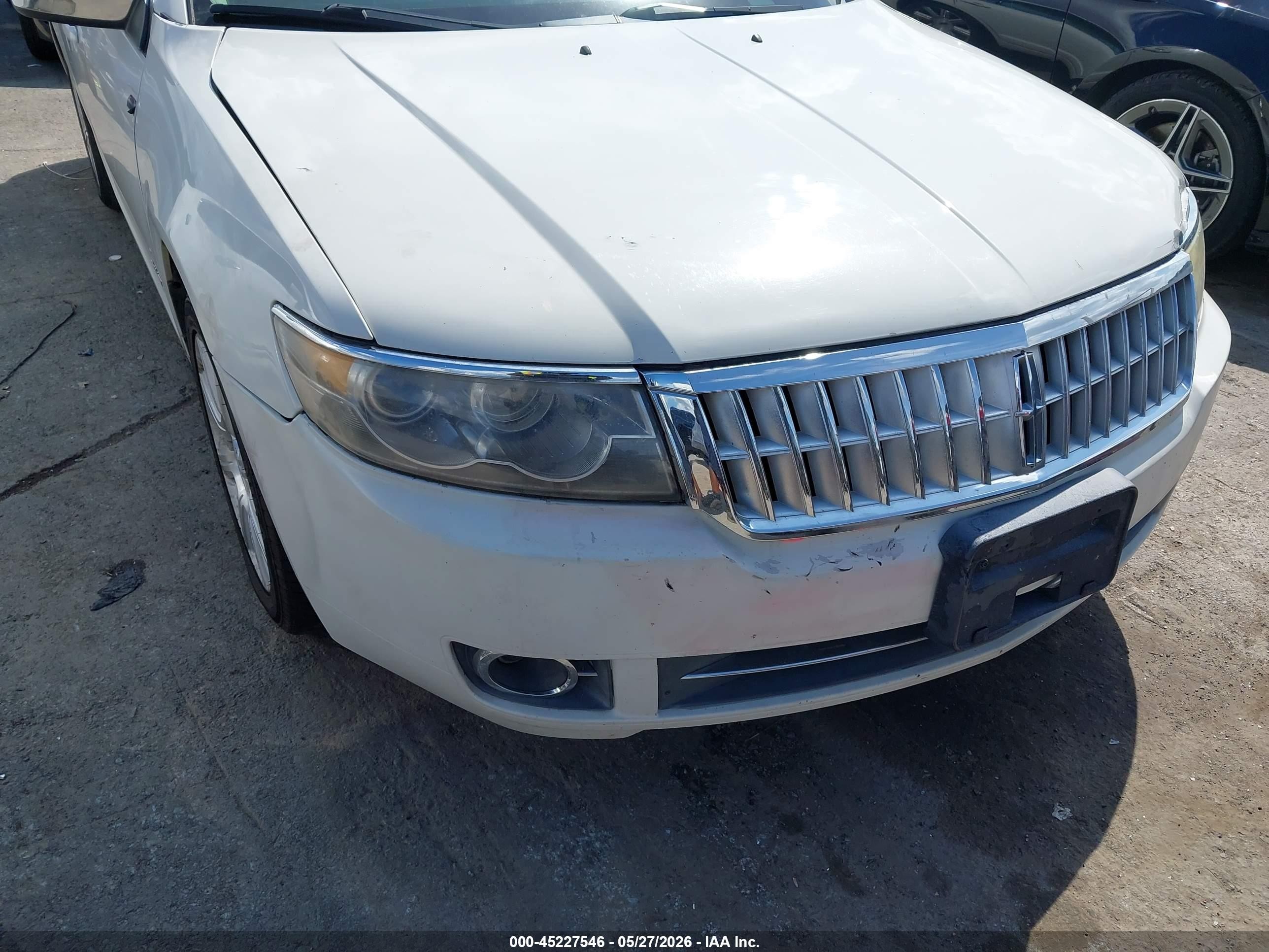 2008 Lincoln Mkz   White vin: 3LNHM26T08R651298